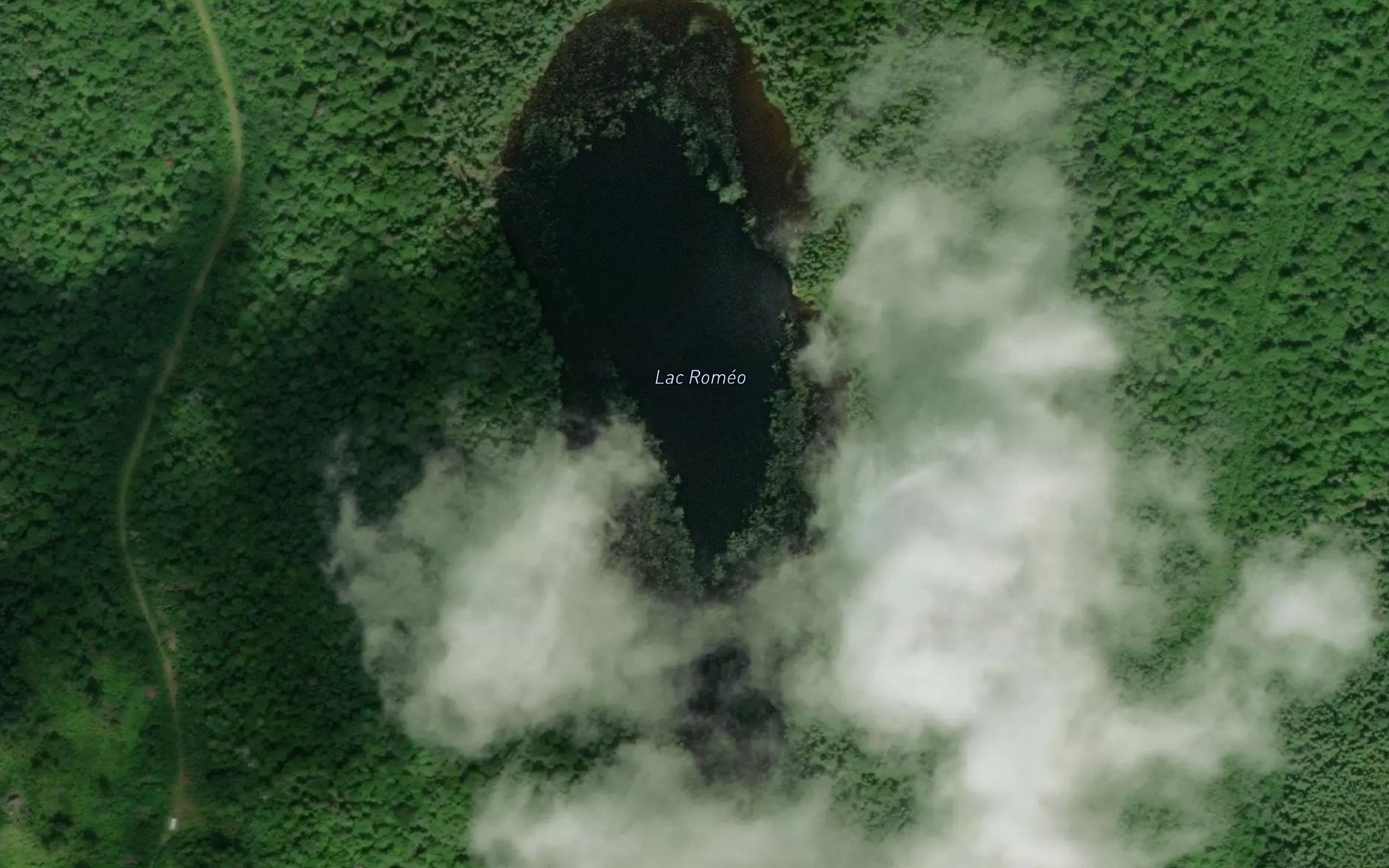Satellite map of the Lac Romeo