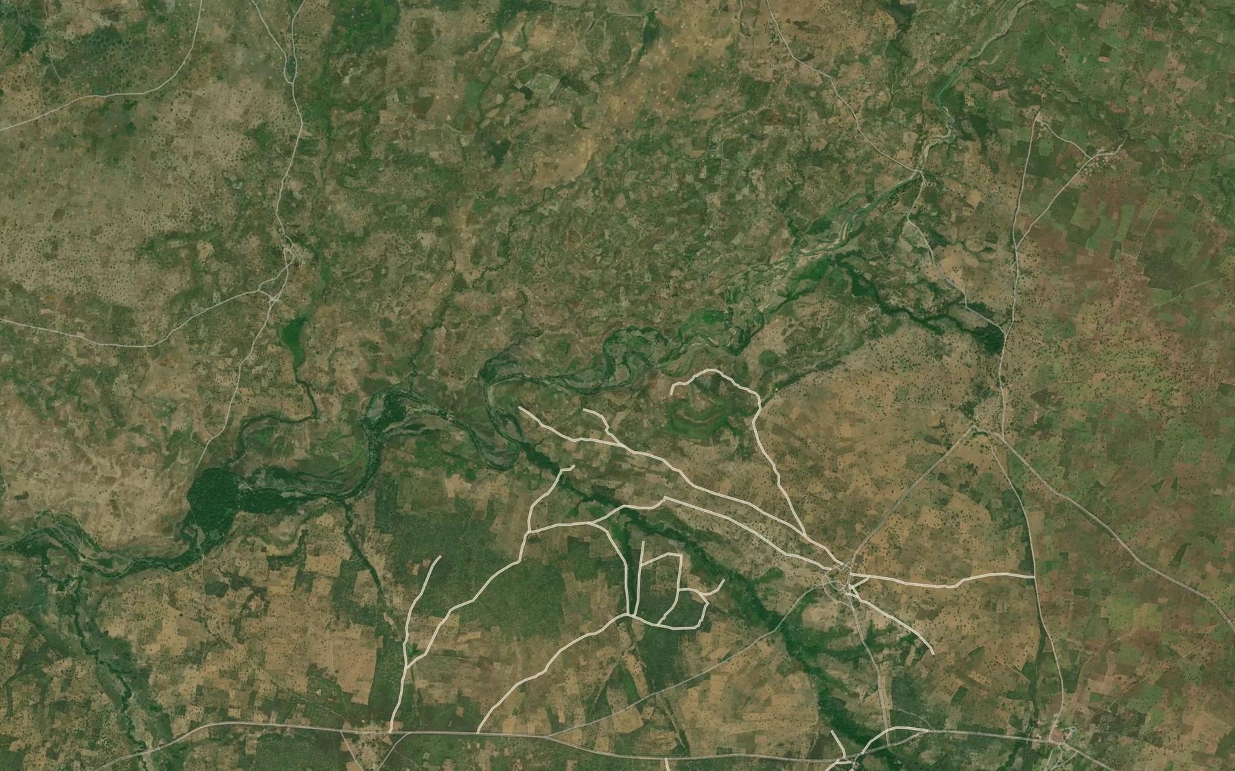 Satellite map of the River Ebba