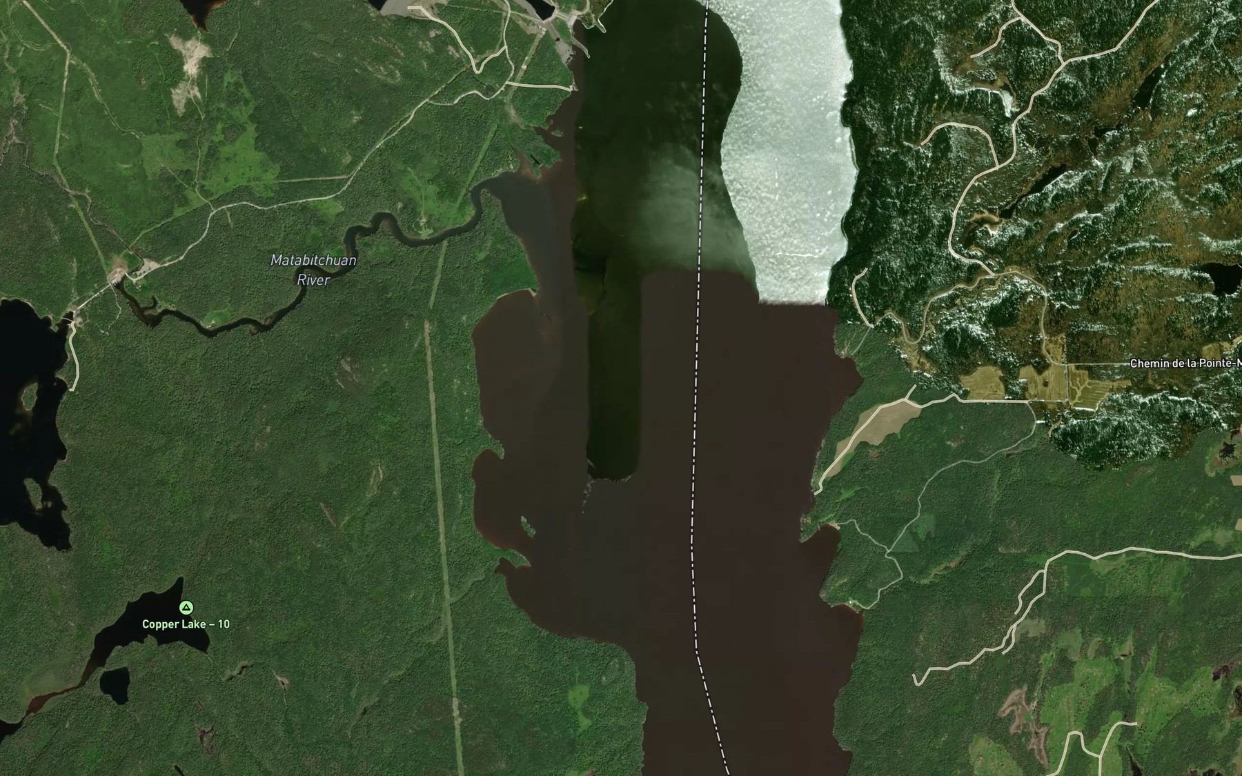 Satellite map of the Heenan Bay