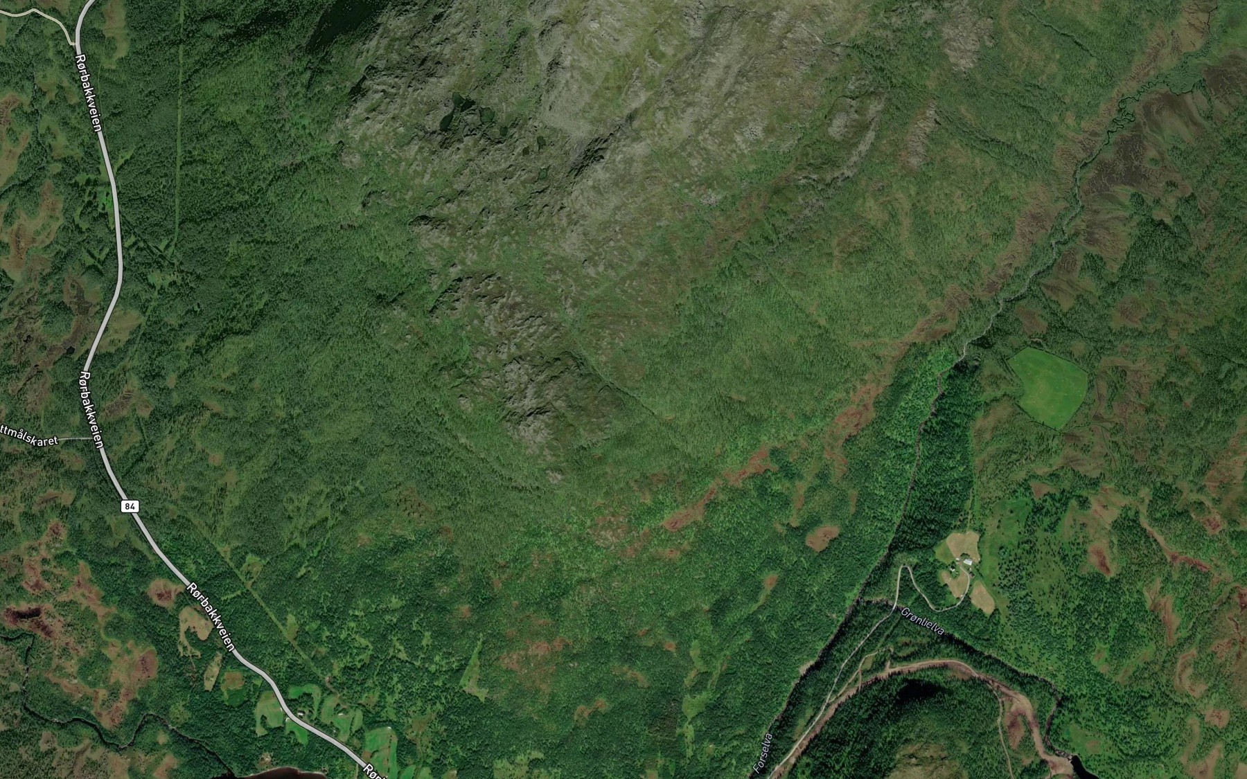 Satellite map of the Kvannelva