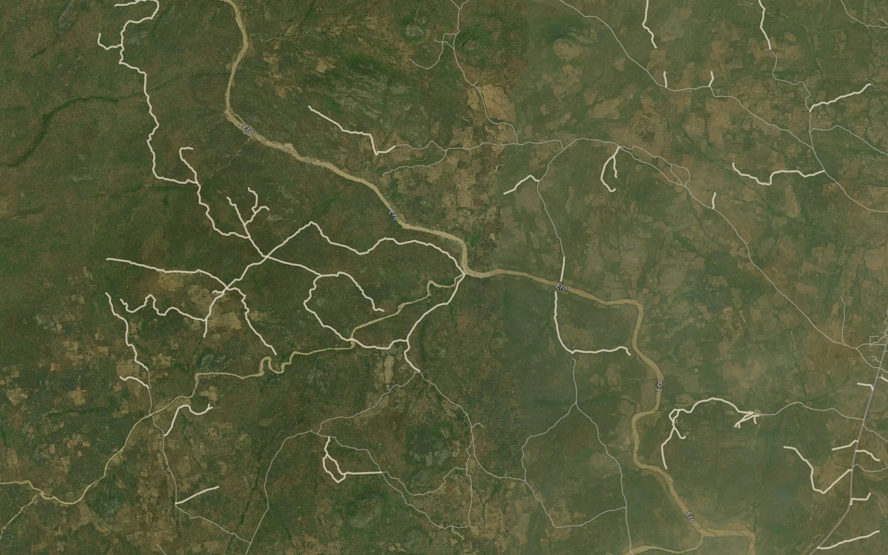 Satellite map of the Yasa River