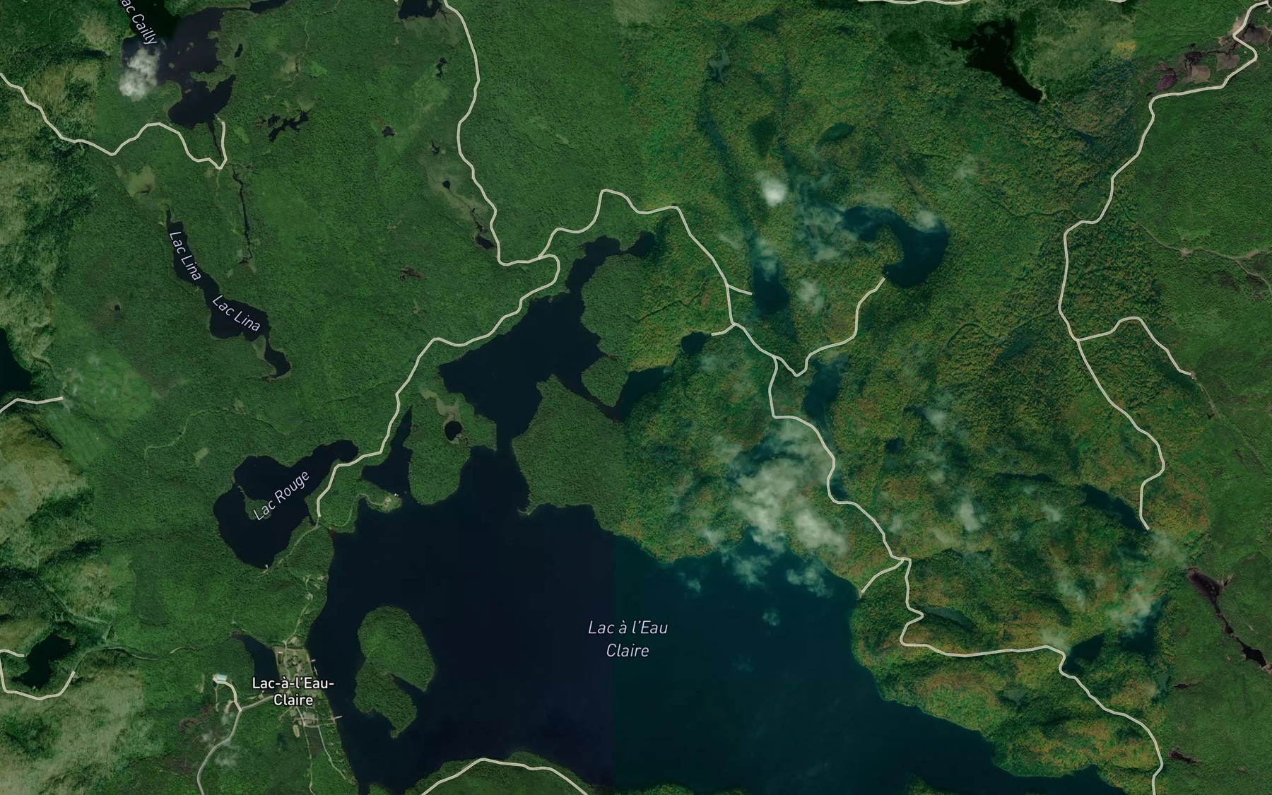 Satellite map of the Baie Perreault