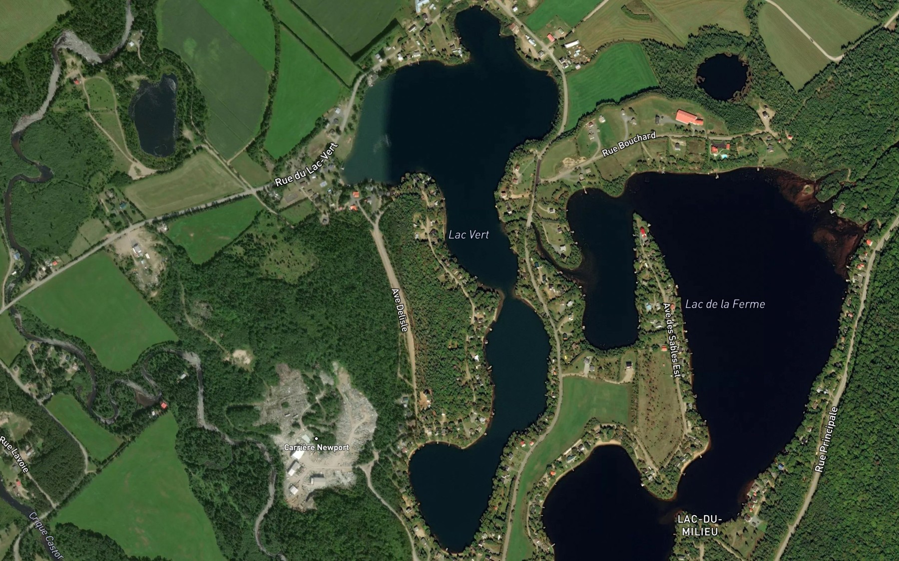 Satellite map of the Lac Vert