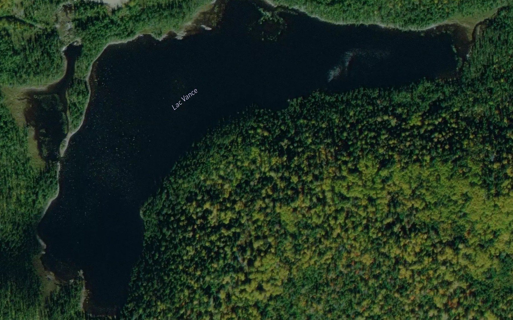 Satellite map of the Lac Vance