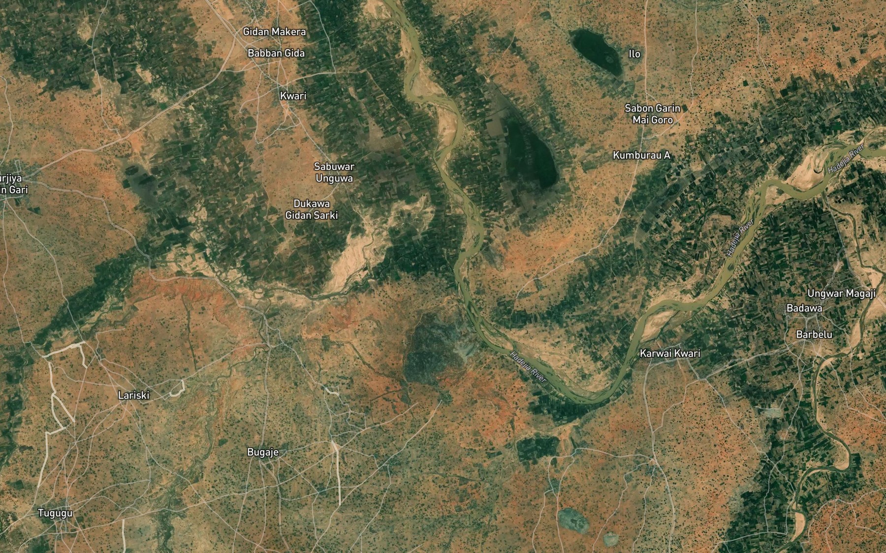 Satellite map of the River Shimar
