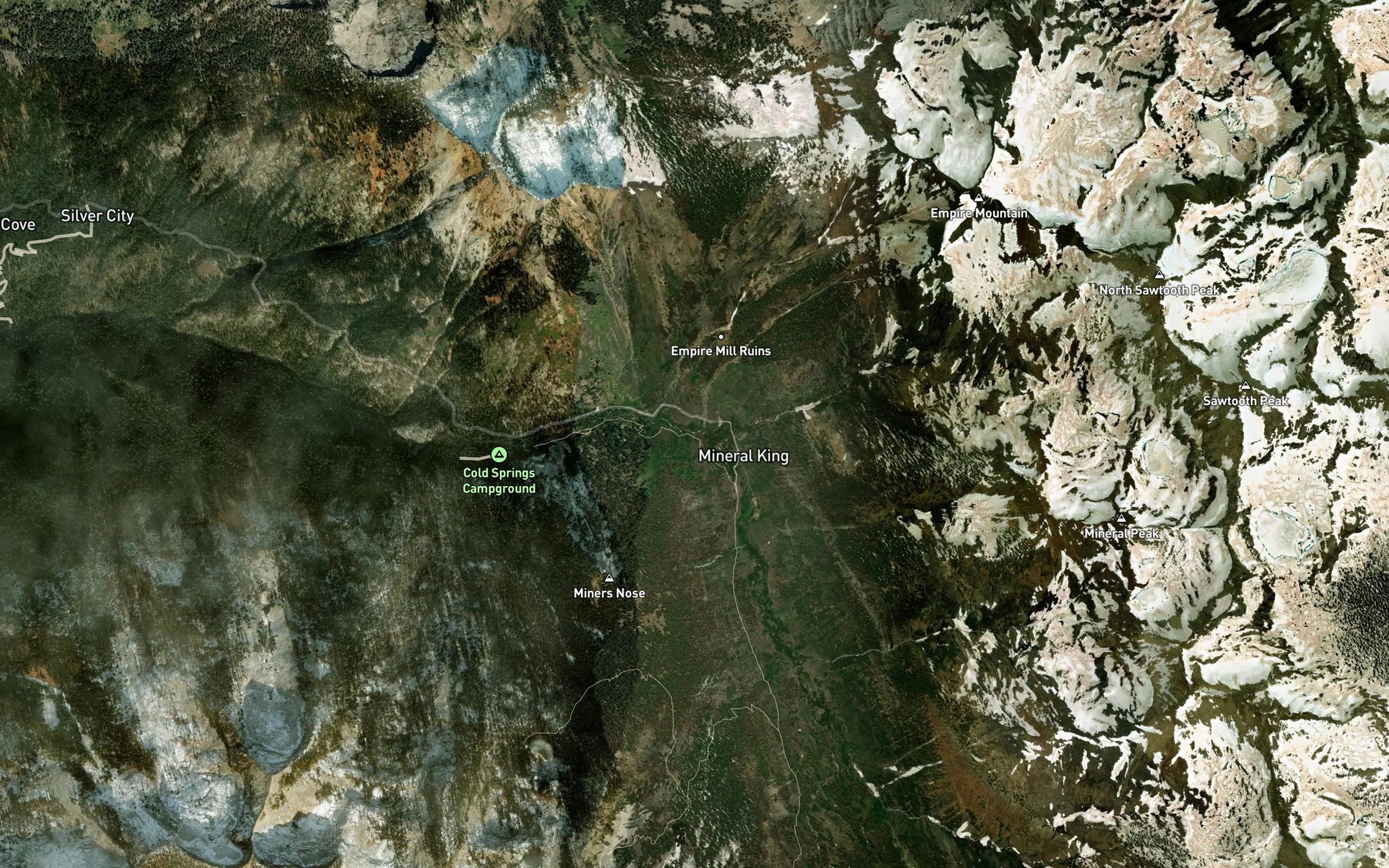 Satellite map of the Monarch Creek