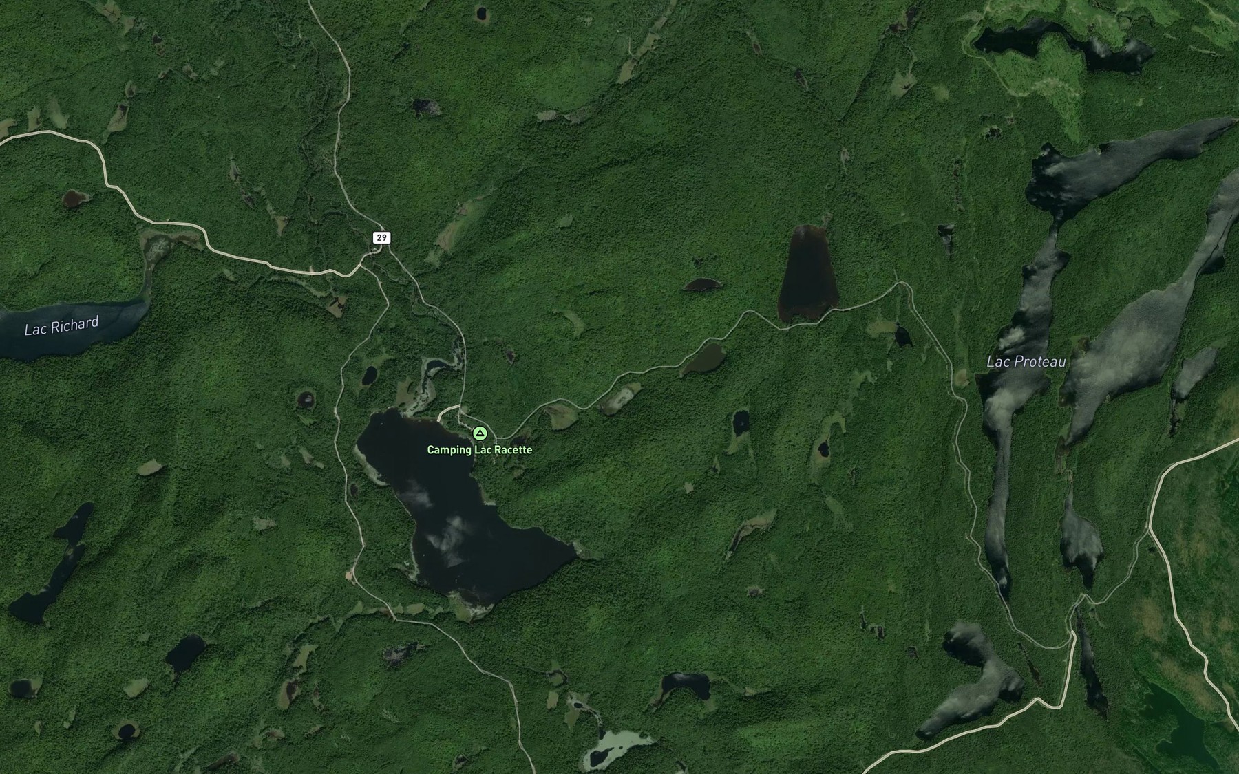 Satellite map of the Lac Gresin