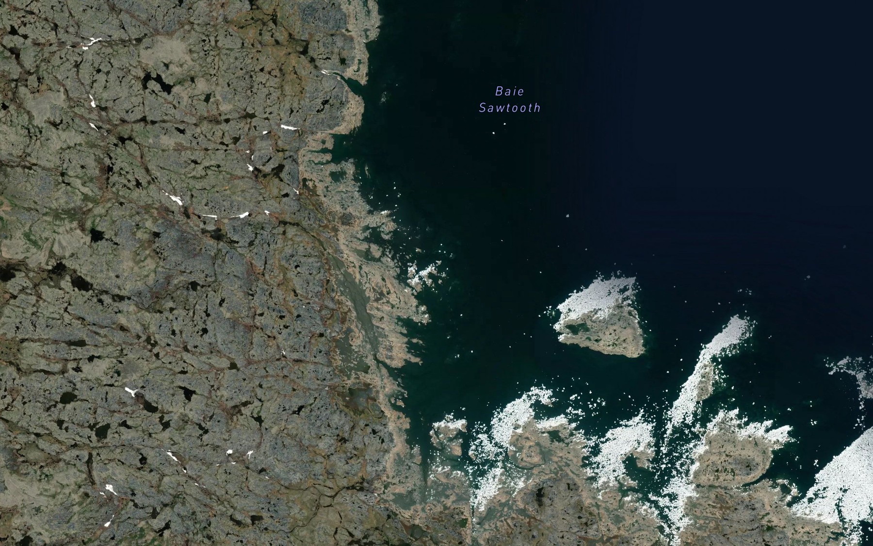 Satellite map of the Baie Sawtooth