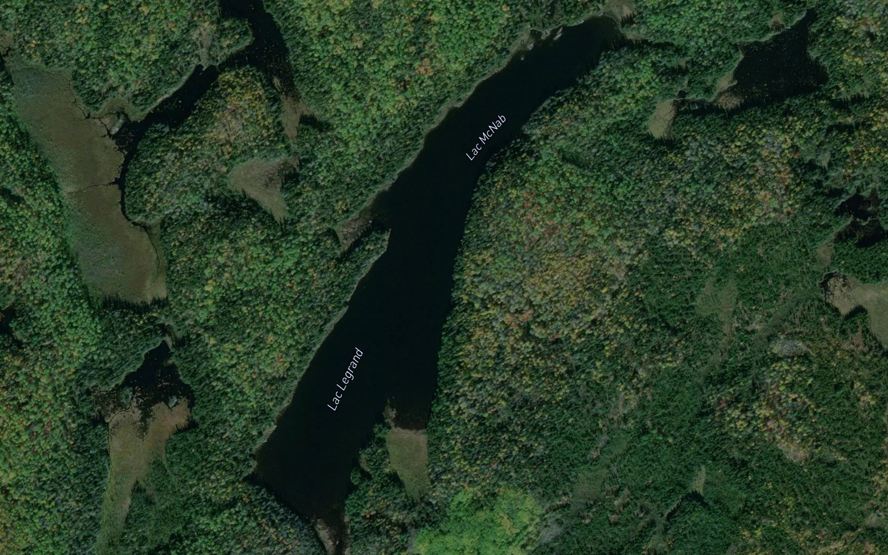 Satellite map of the Lac McNab