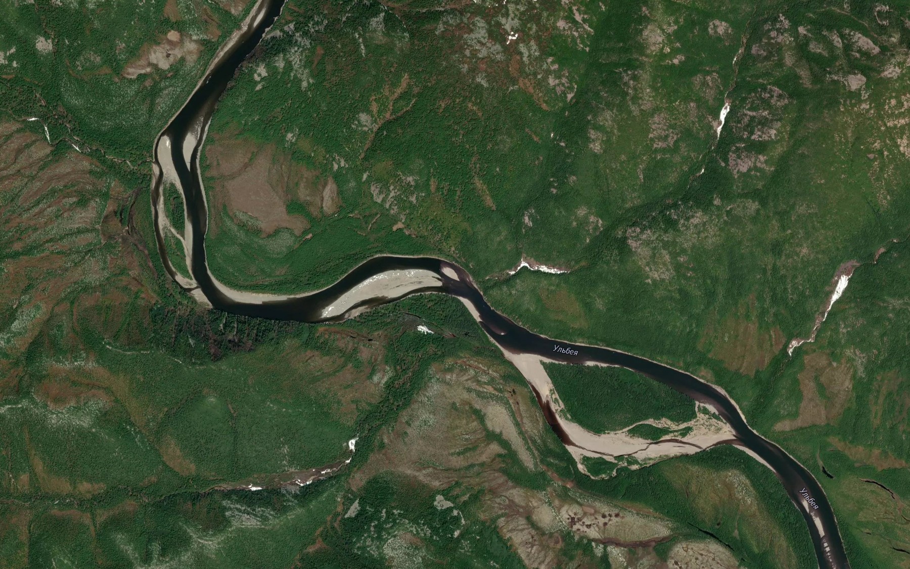 Satellite map of the Yakcha