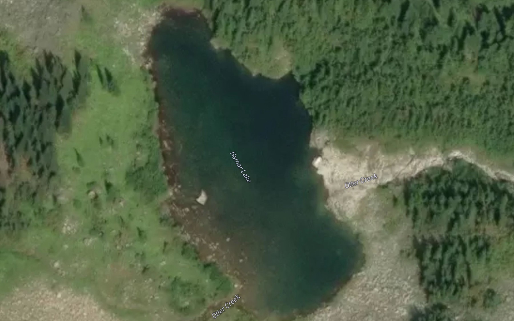 Satellite map of the Hamar Lake