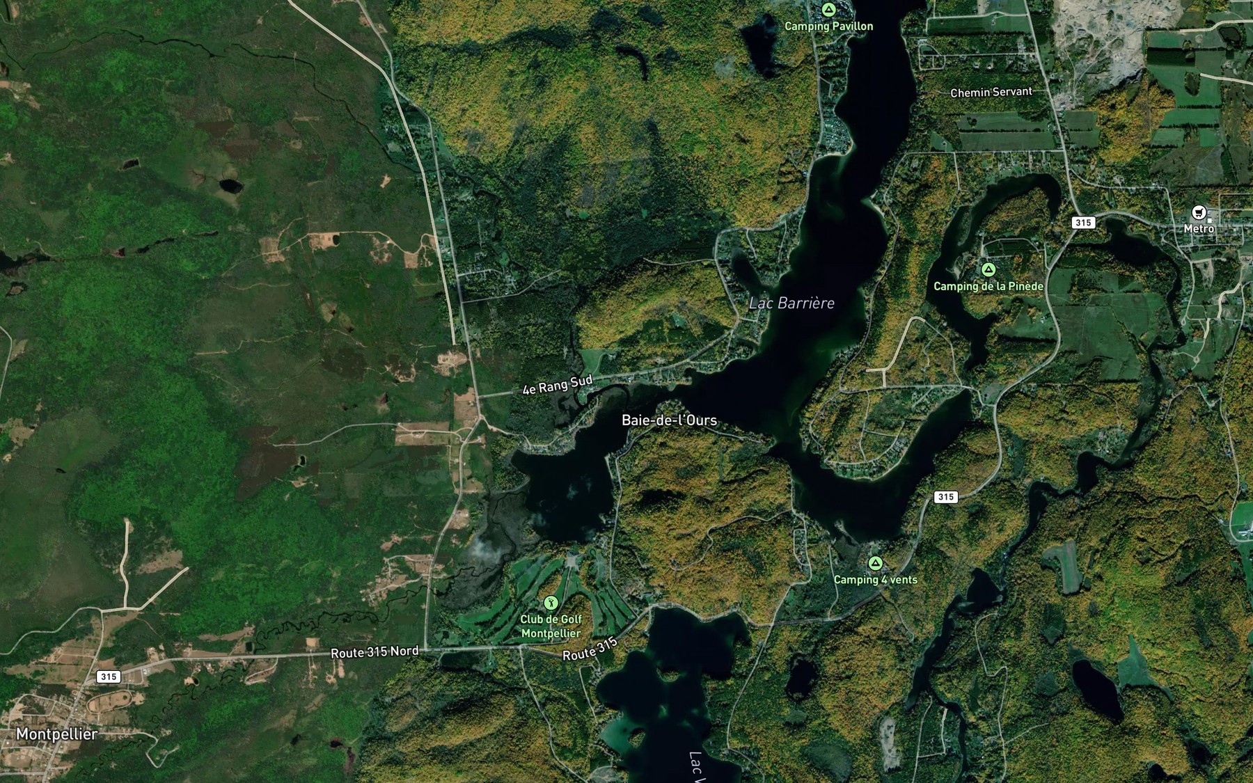 Satellite map of the Riviere Laroche