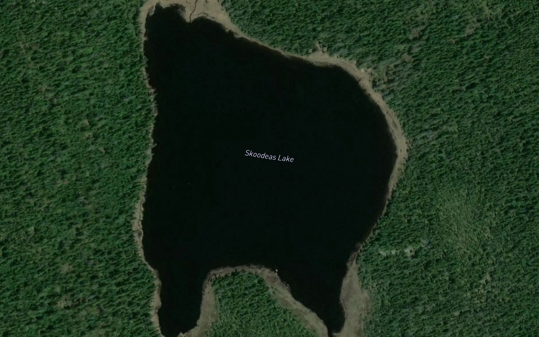 Satellite map of the Skoodeas Lake