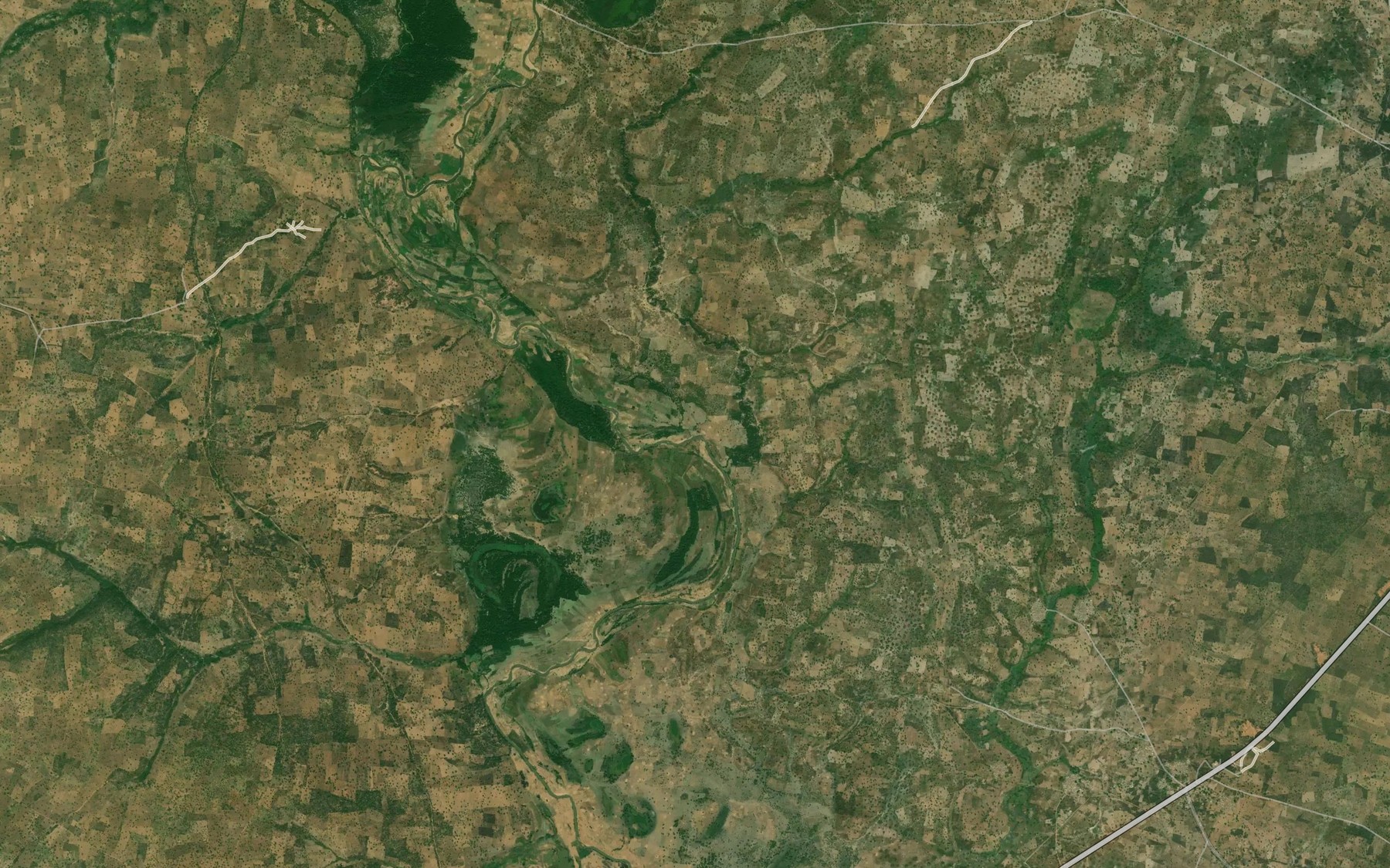 Satellite map of the Laba River