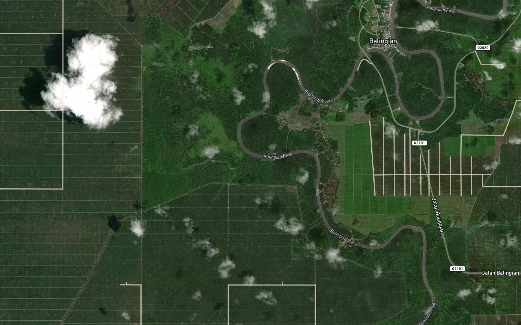 Satellite map of the Sungai Sa Kechil
