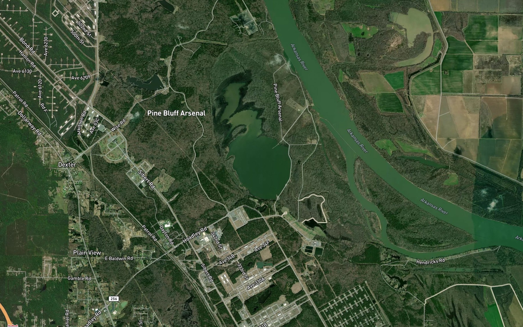 Satellite map of the Yellow Lake