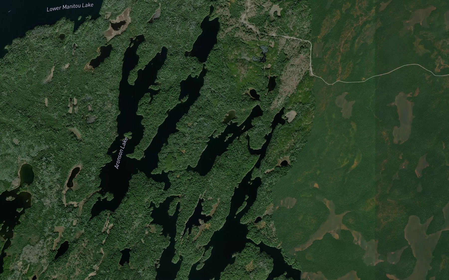 Satellite map of the Kindle Lake