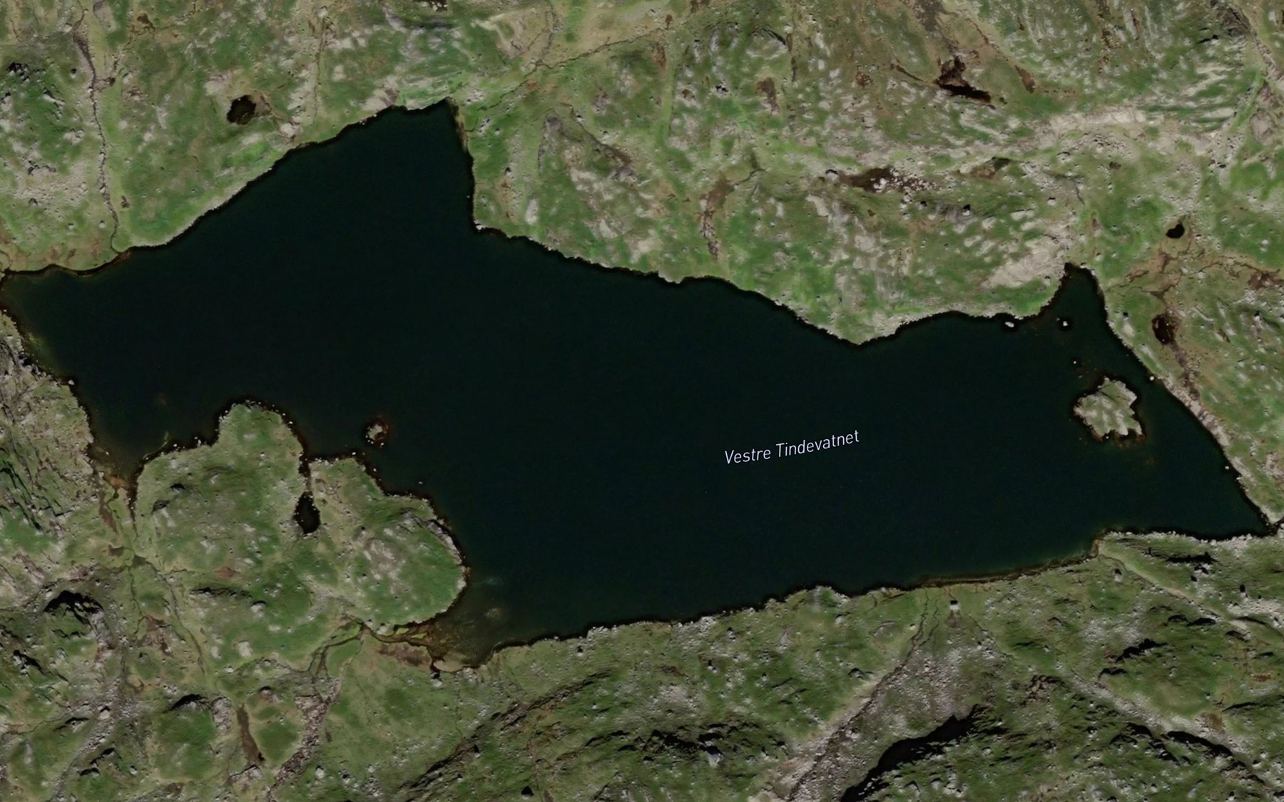 Satellite map of the Tindevatnet,vestre