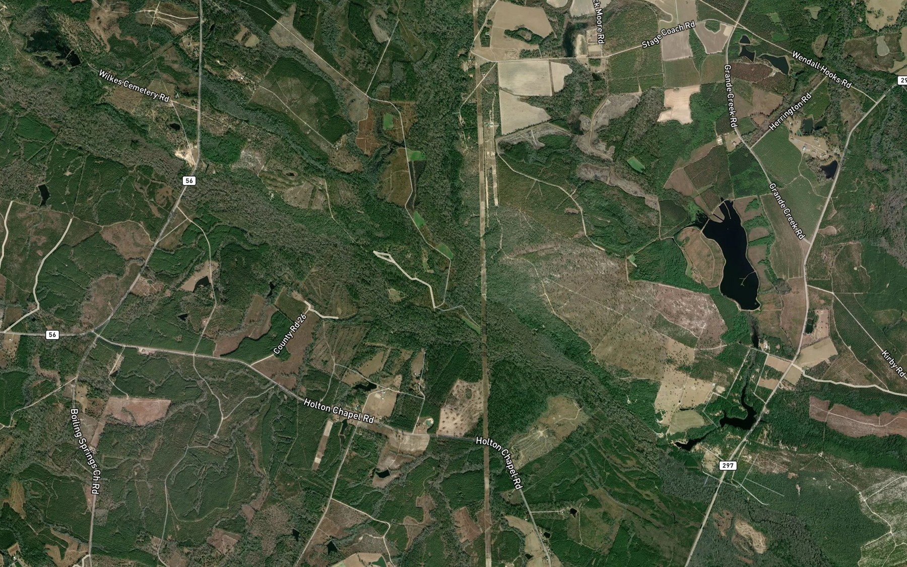 Satellite map of the Covena Branch