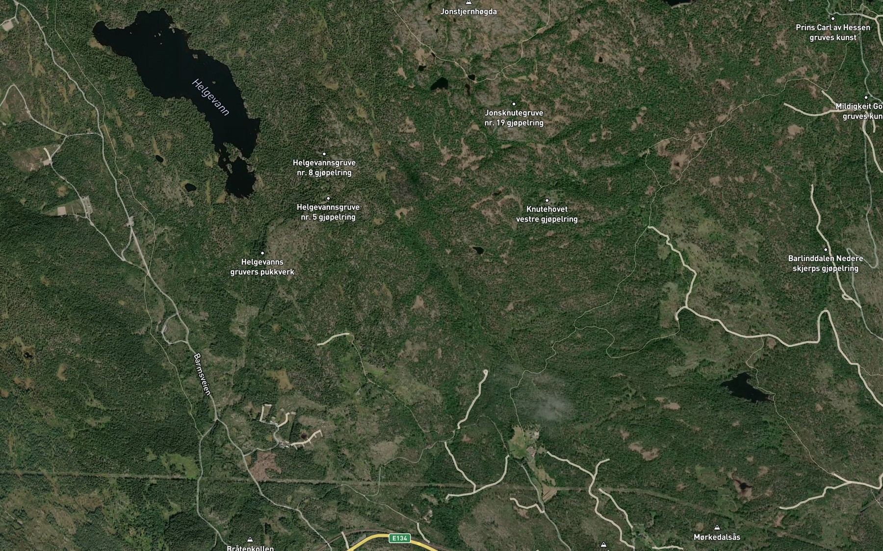 Satellite map of the Jonstjernbekken