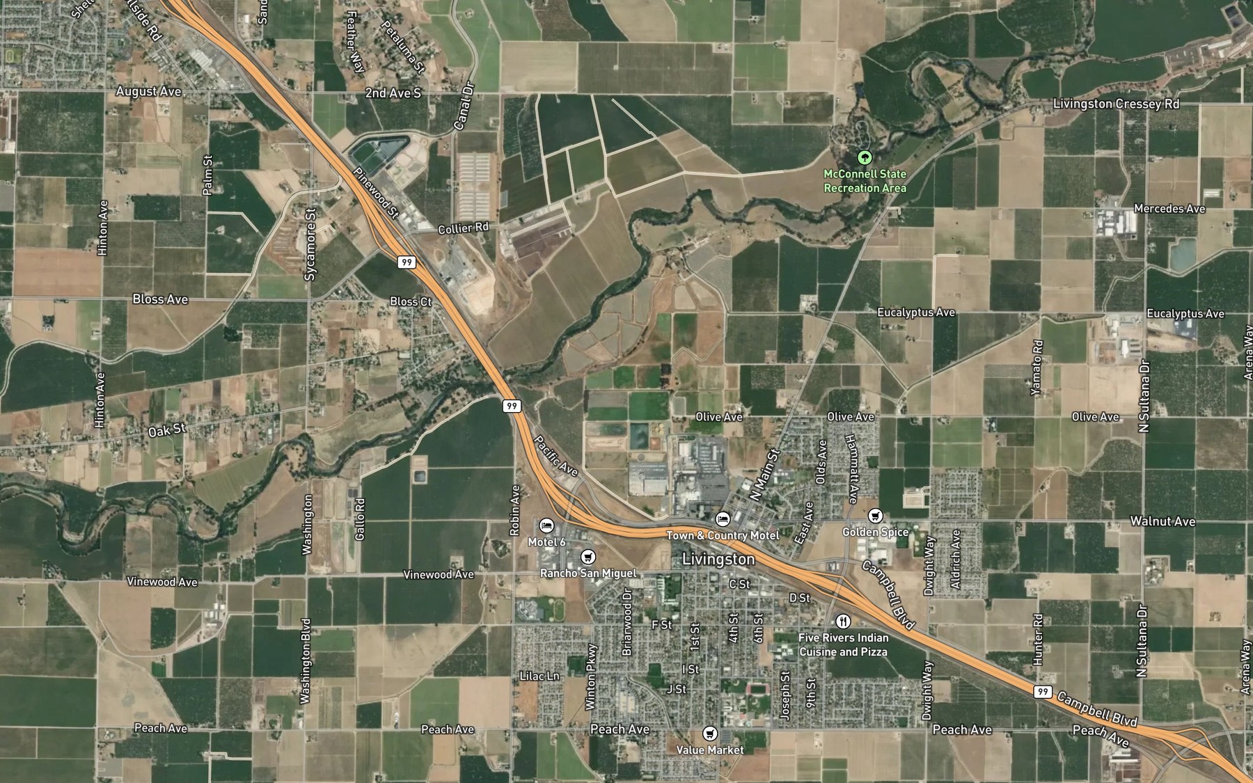 Satellite map of the Stoddard Lateral