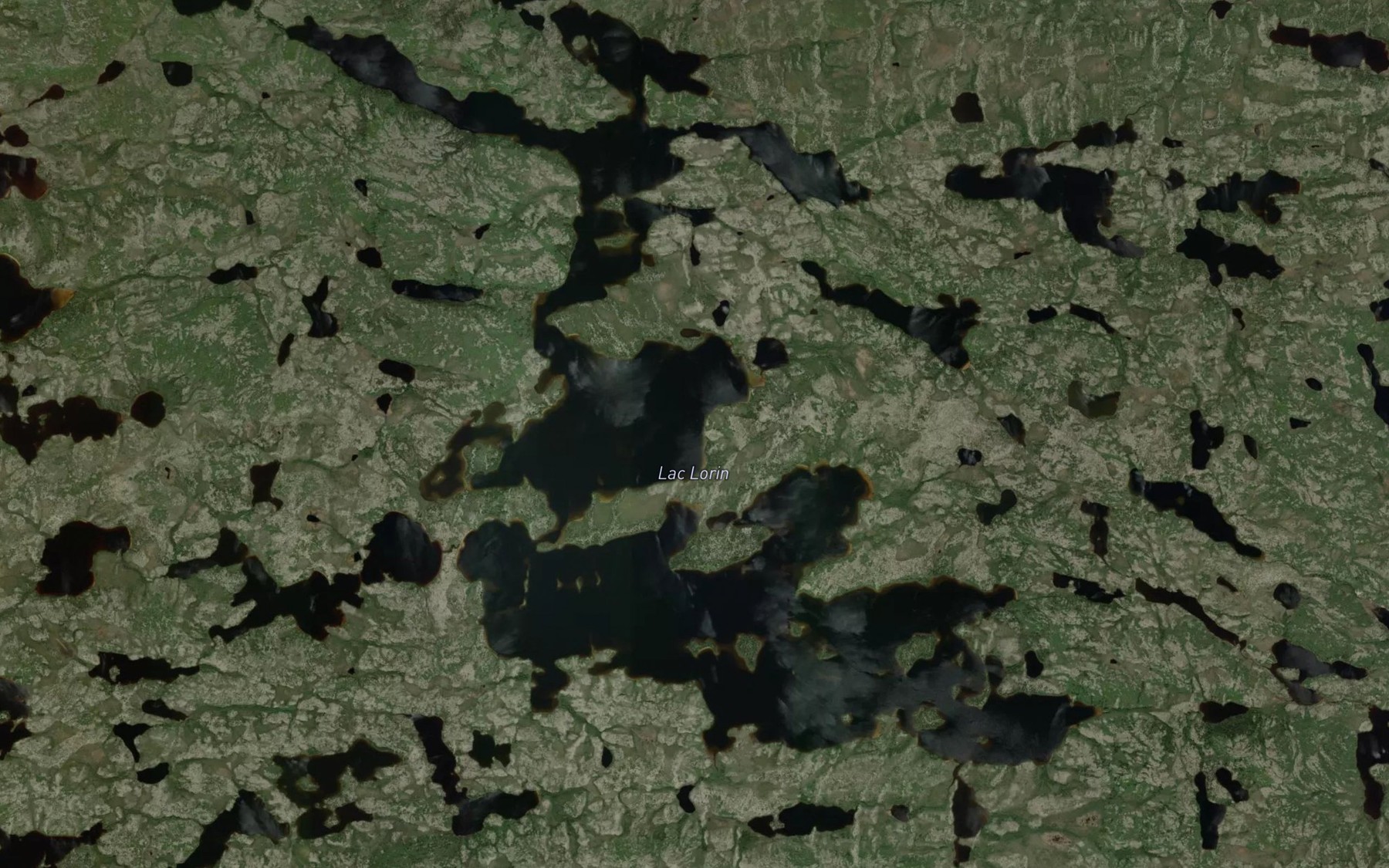 Satellite map of the Lac Lorin