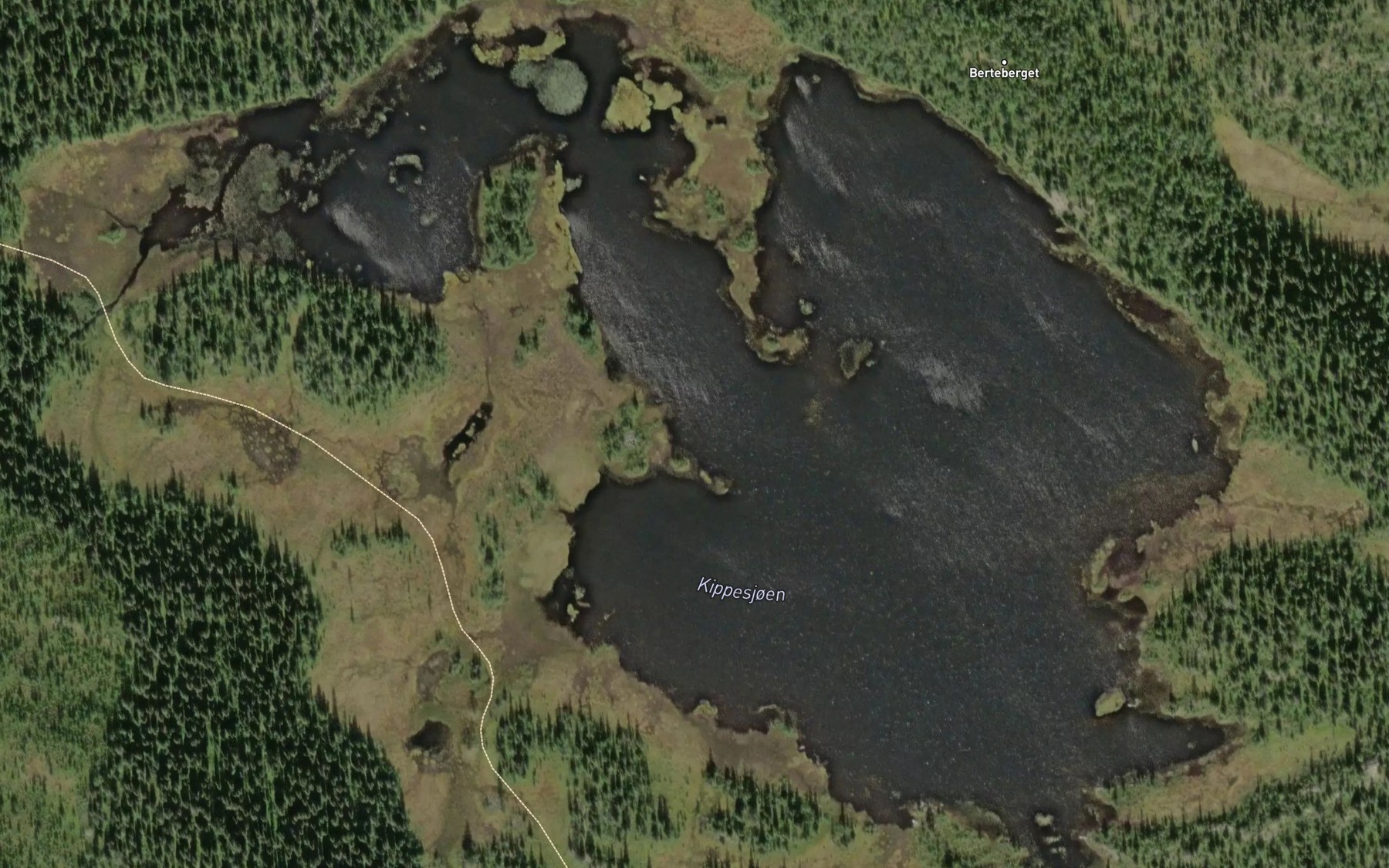 Satellite map of the Kippesjoen