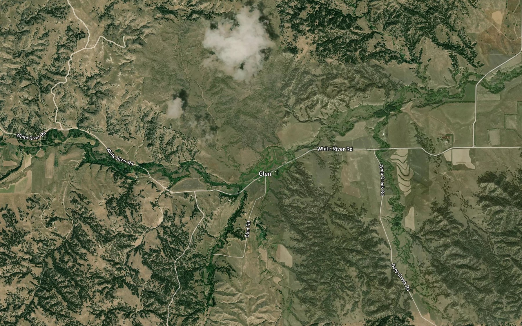 Satellite map of the Spring Creek