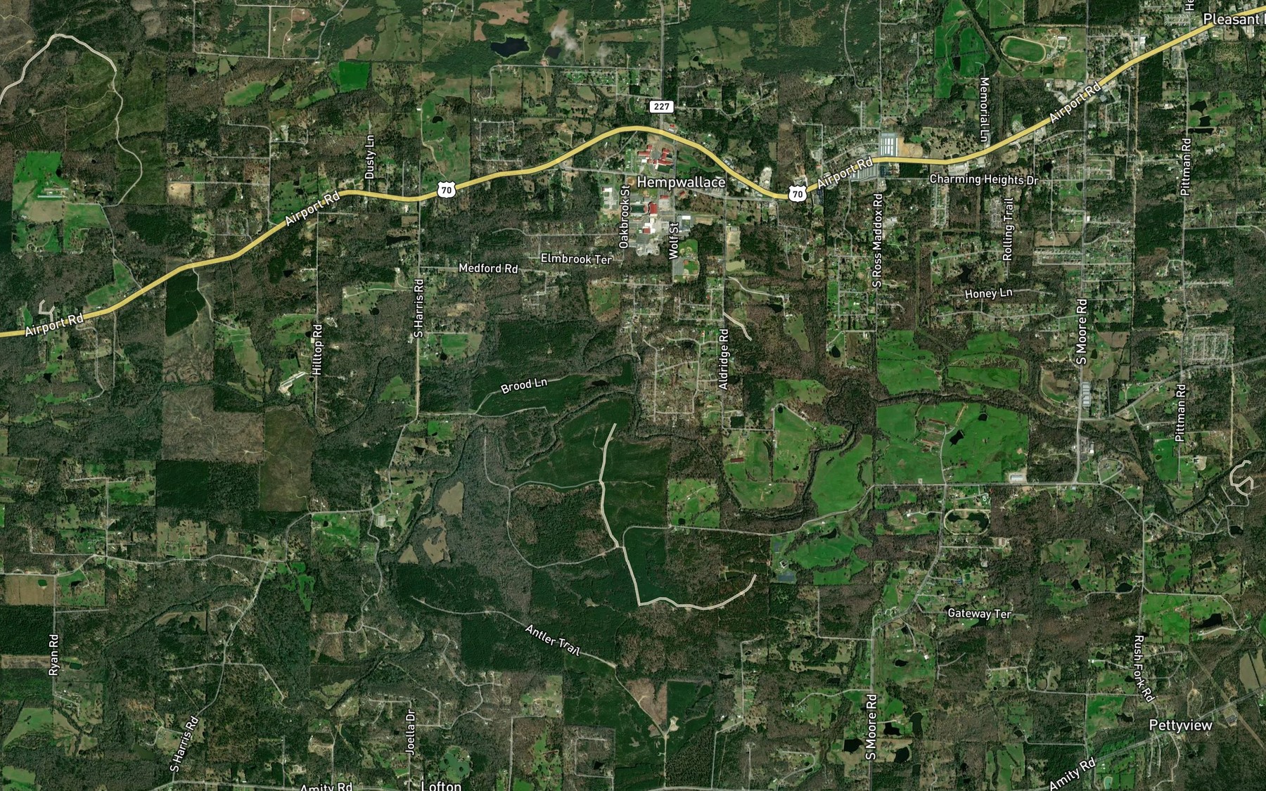 Satellite map of the Lost Creek