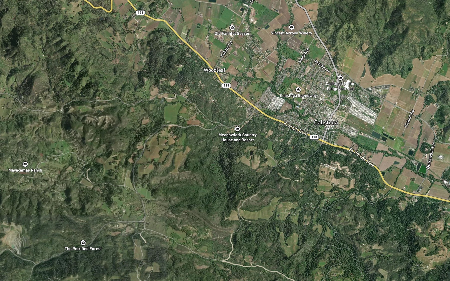 Satellite map of the Fiege Reservoir