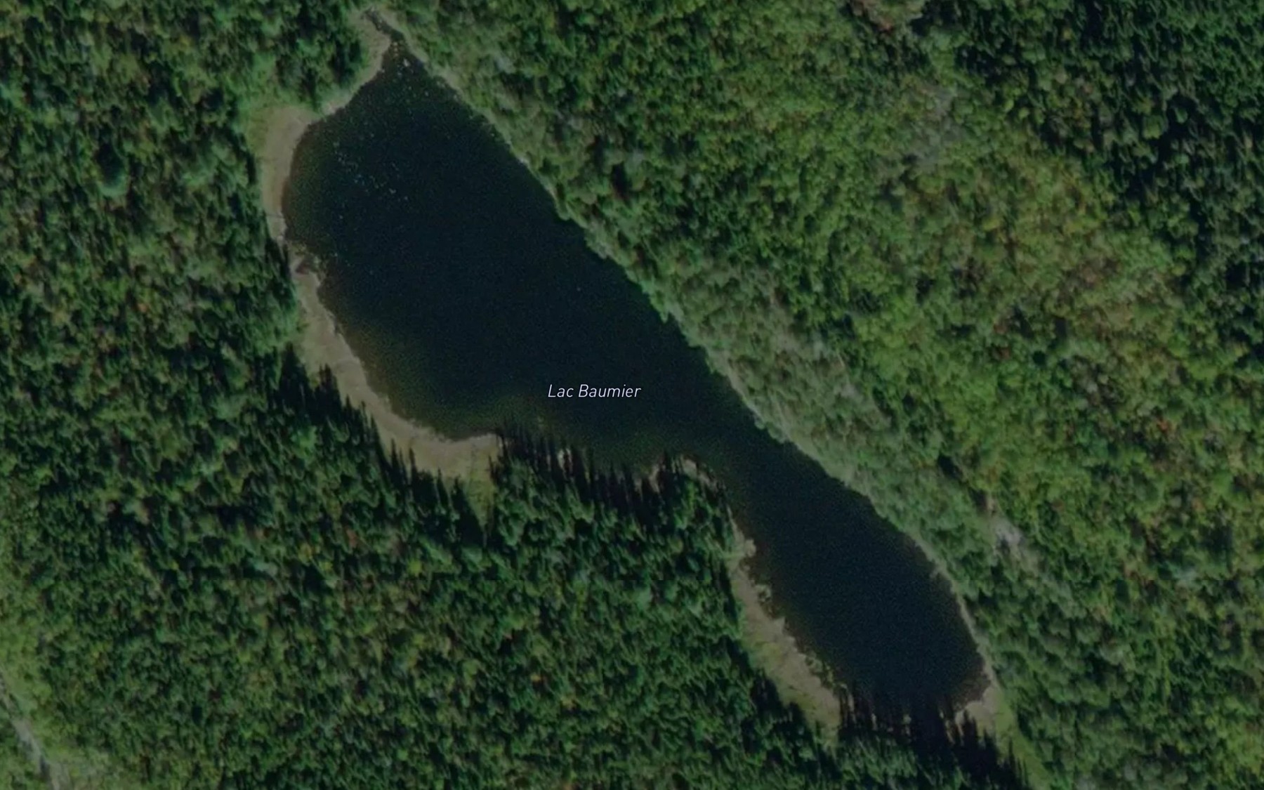 Satellite map of the Lac Baumier