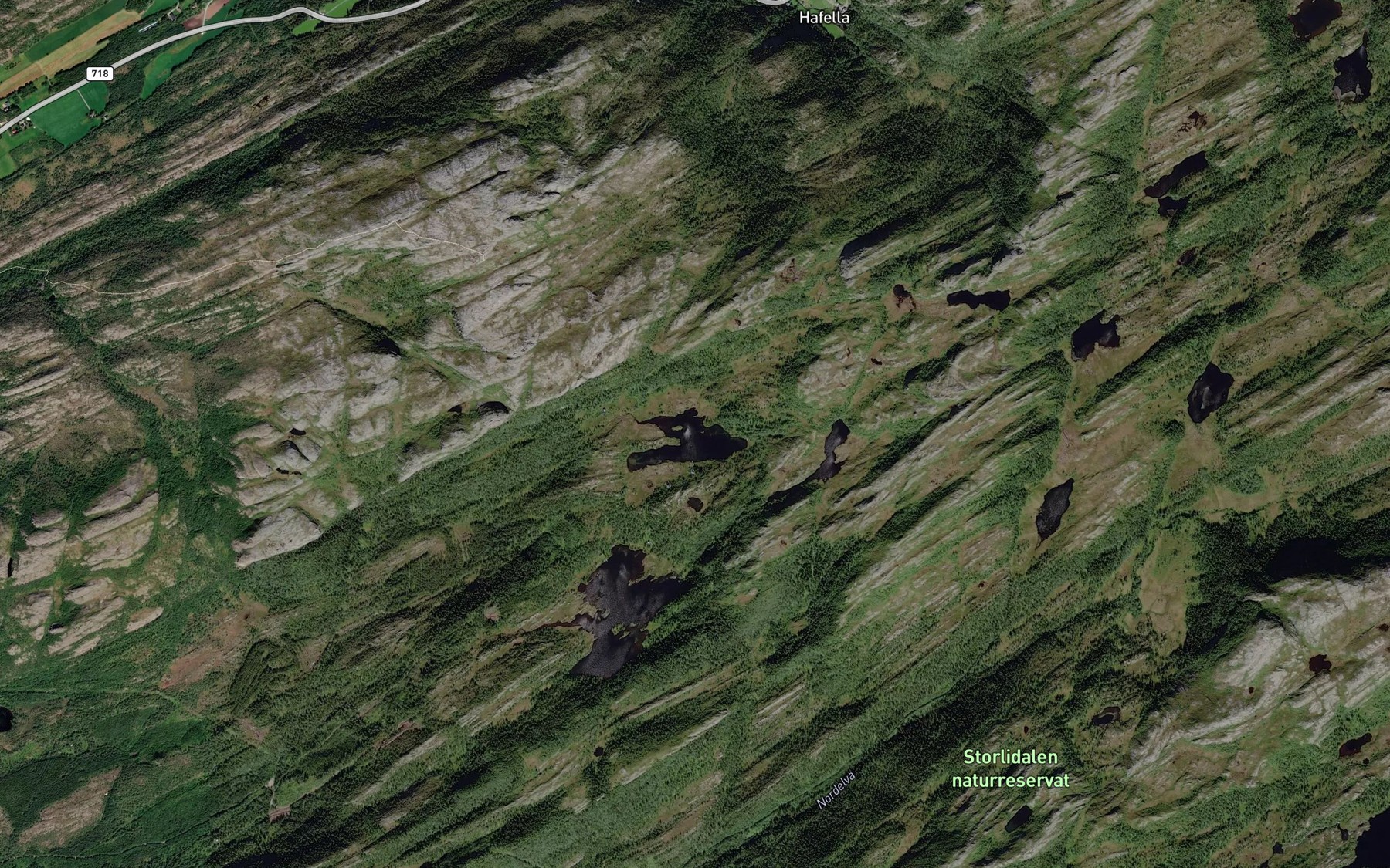 Satellite map of the Frengsaetervatnet