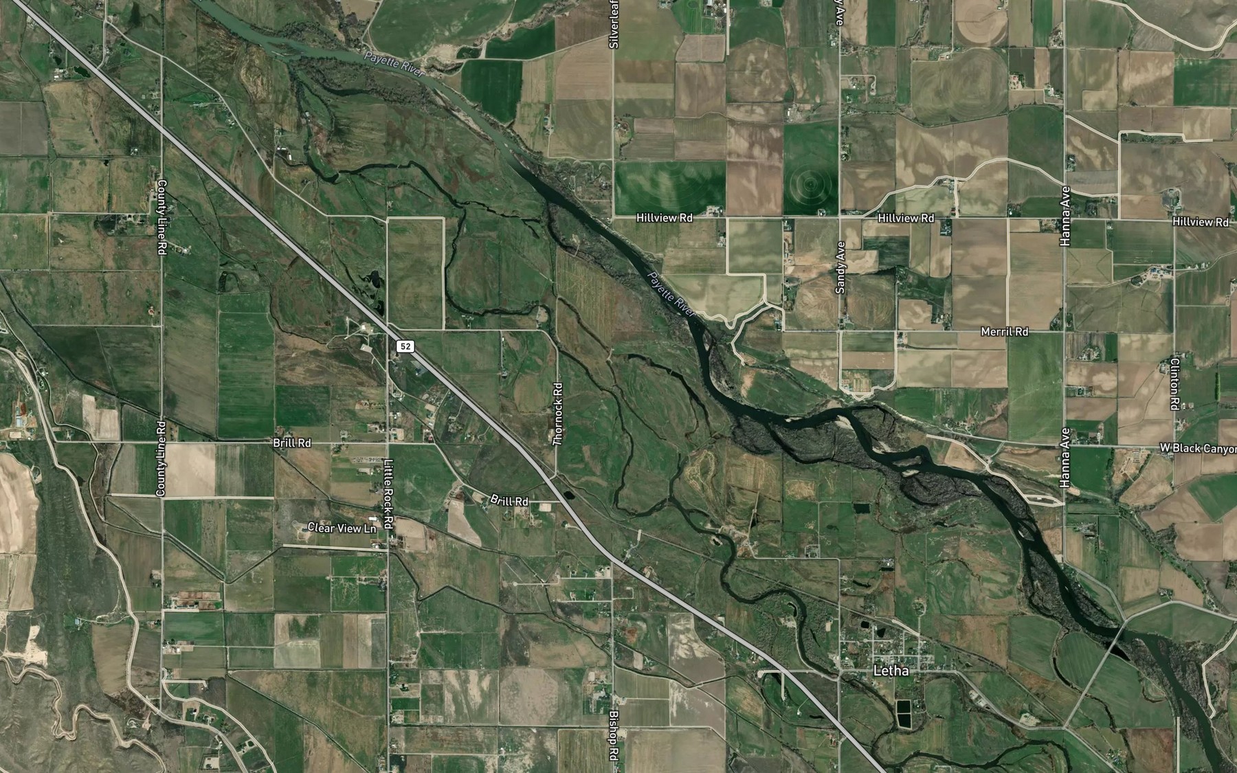 Satellite map of the Thornock Ditch