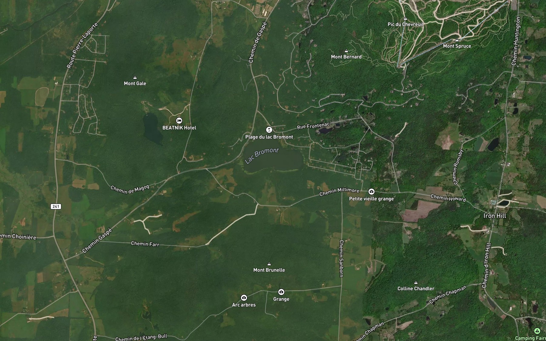 Satellite map of the Ruisseau Wright