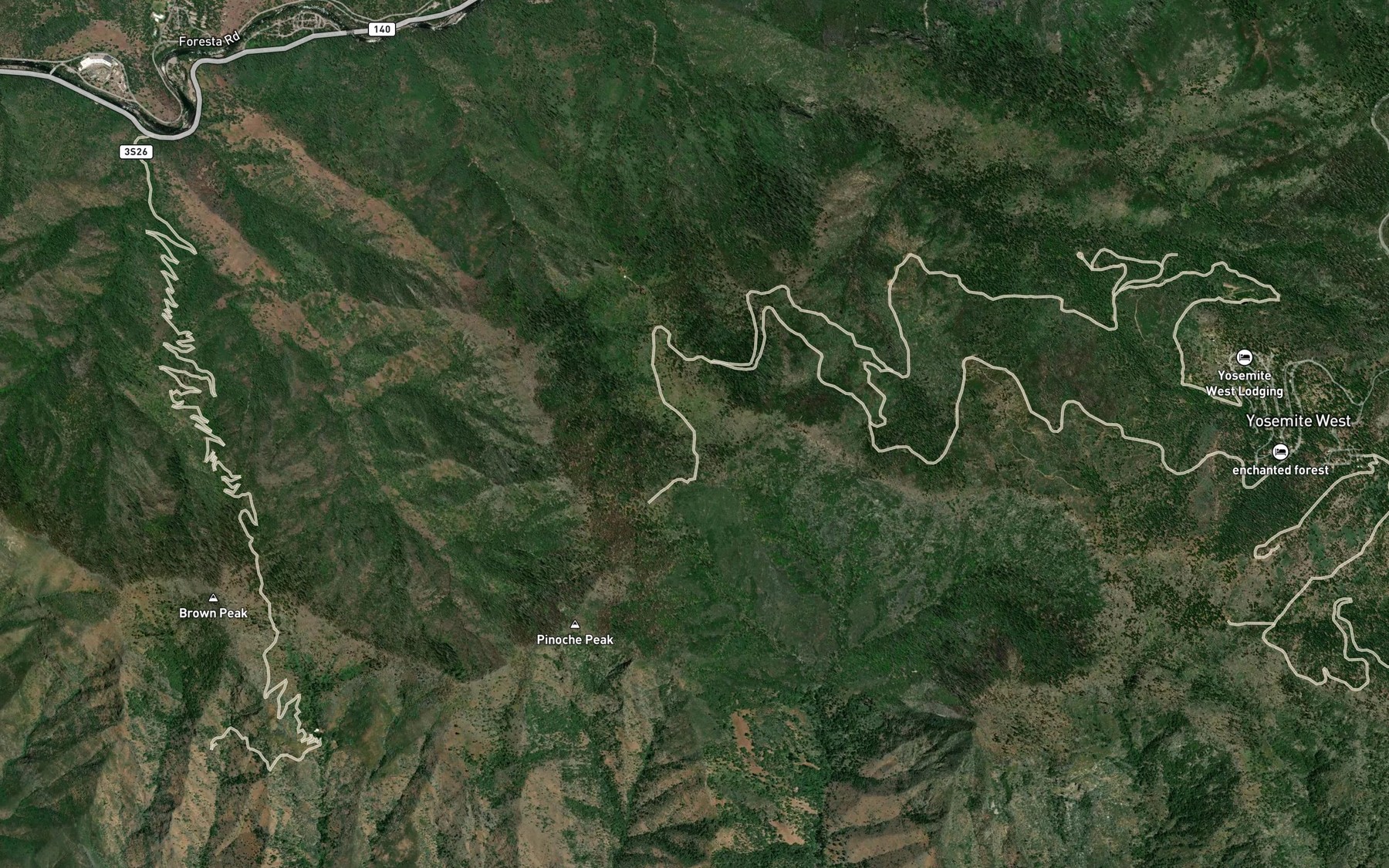 Satellite map of the Barrel Spring