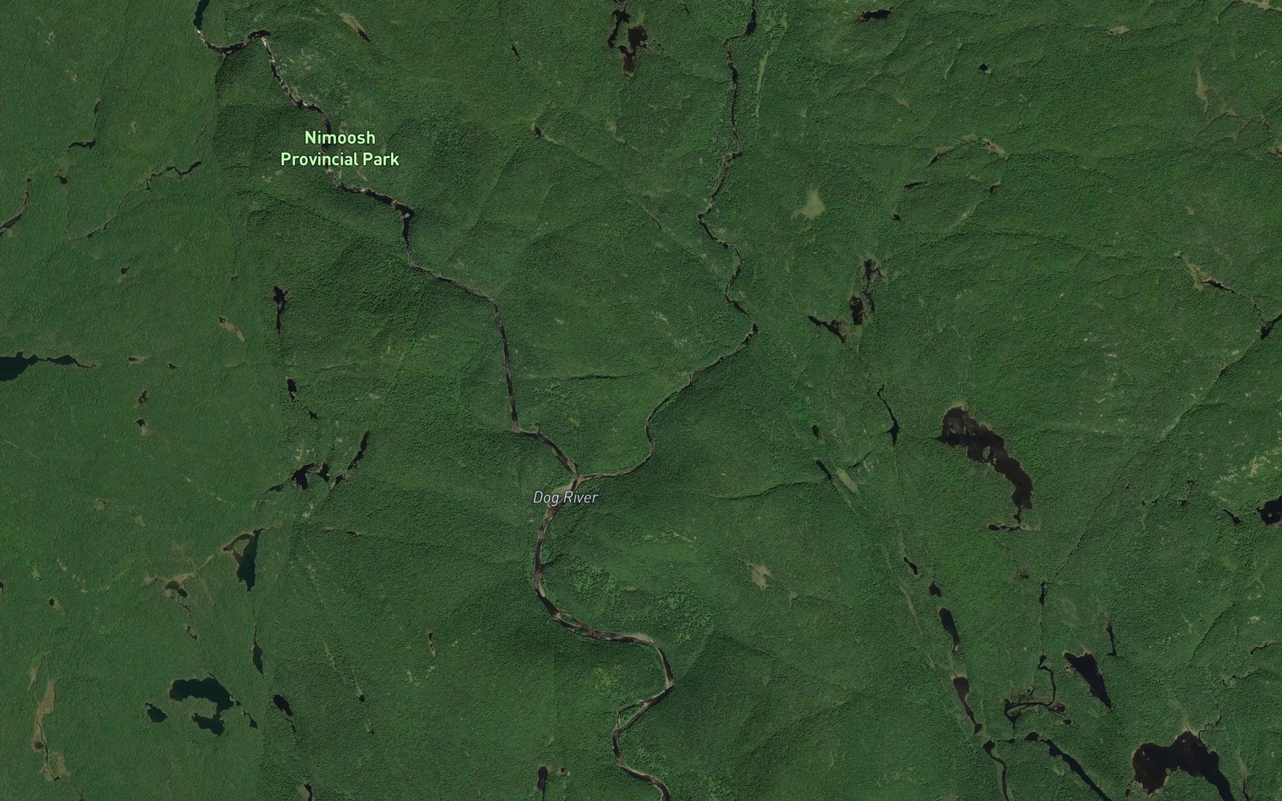 Satellite map of the Jimmy Kash River
