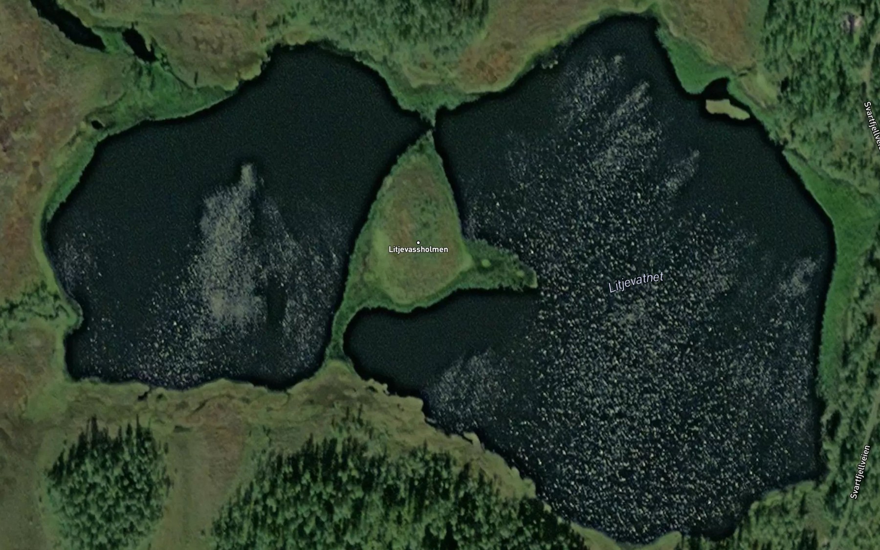 Satellite map of the Litjevatnet