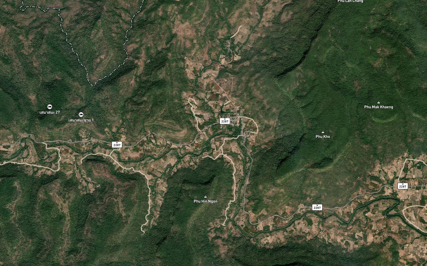 Satellite map of the Huai Bueak