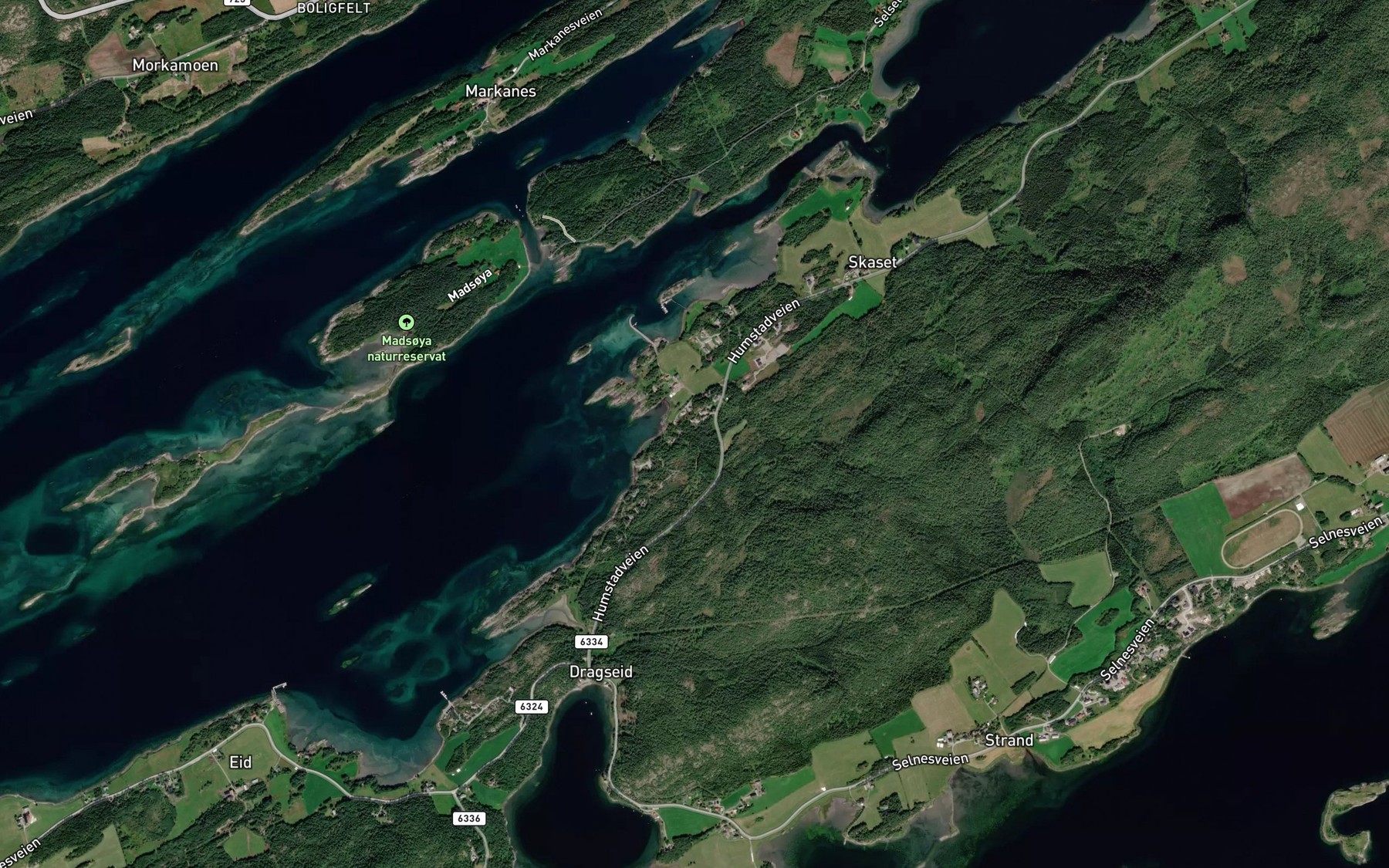 Satellite map of the Storvikbekken