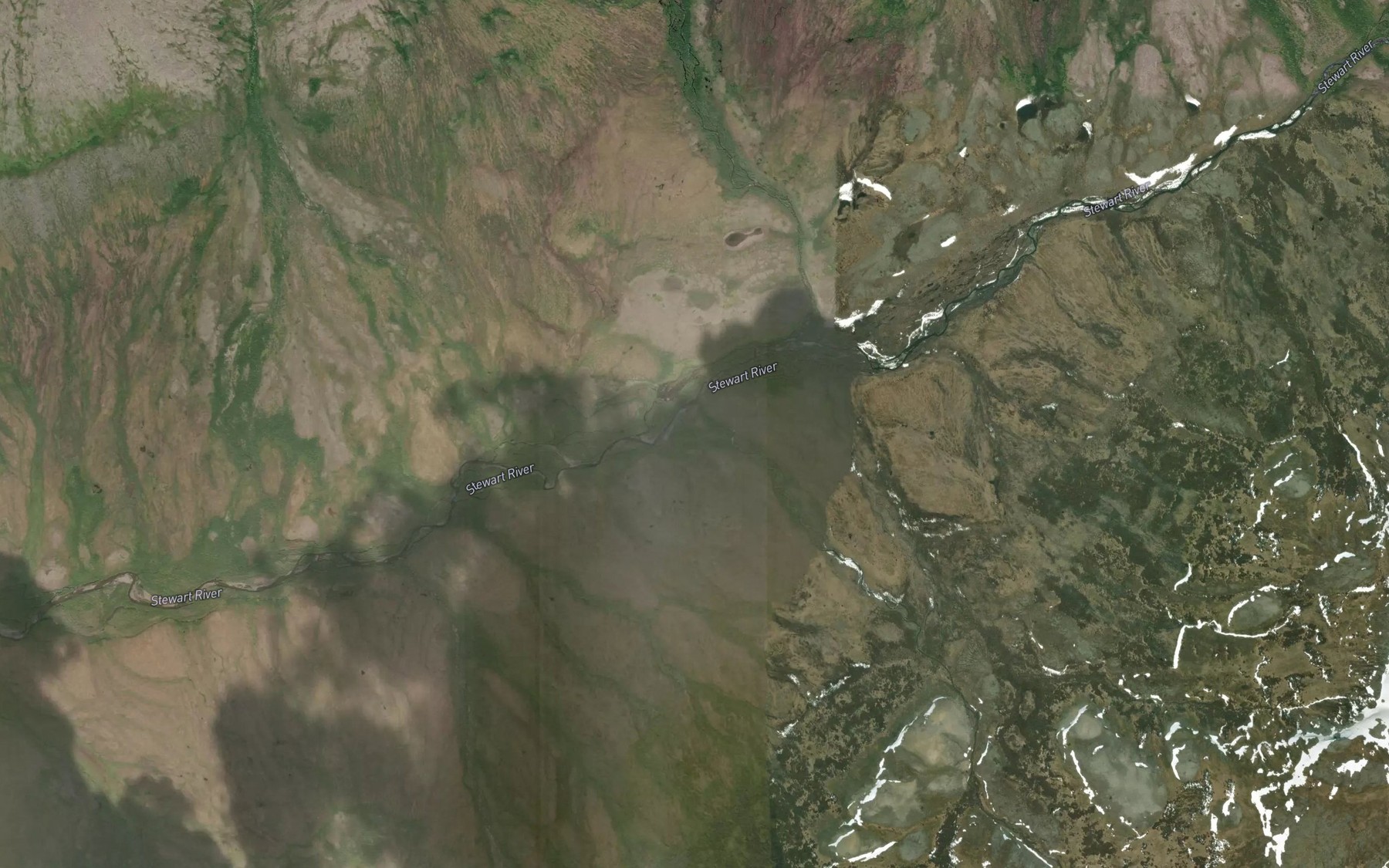 Satellite map of the Boulder Creek