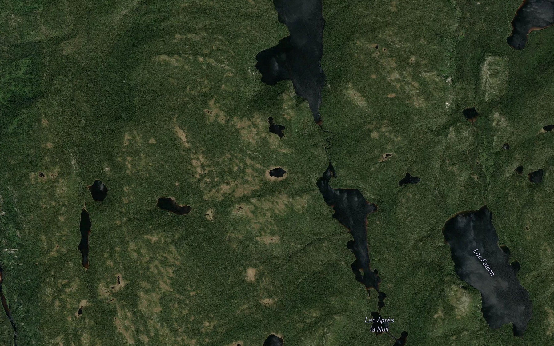 Satellite map of the Lac Rondel