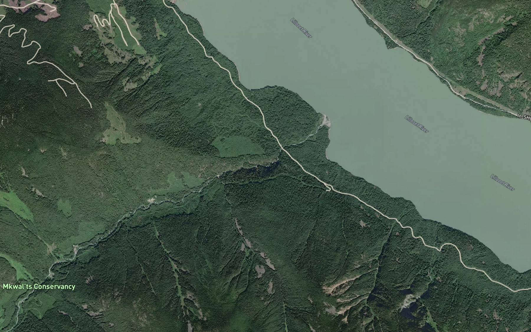 Satellite map of the Ure Creek