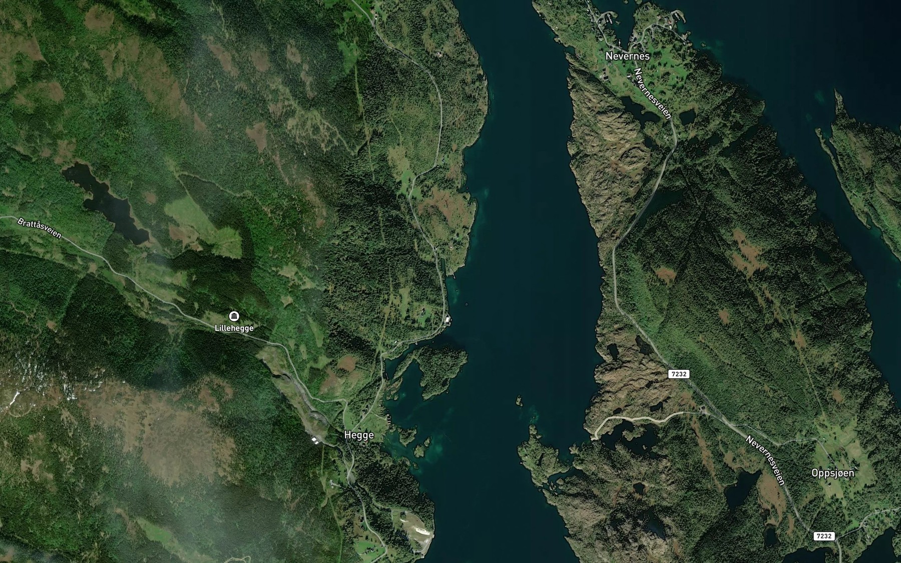 Satellite map of the Staulvagen