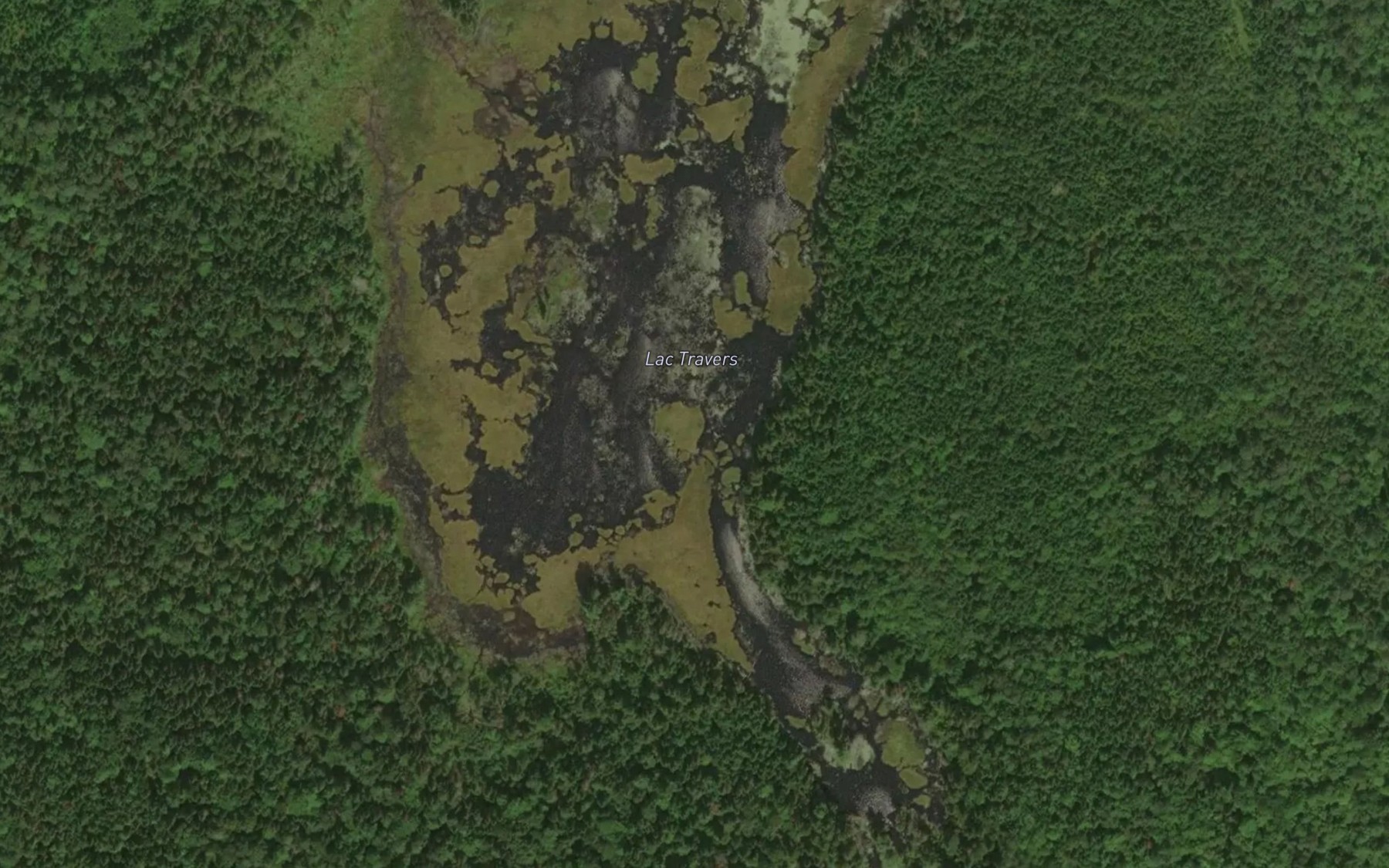Satellite map of the Lac Travers