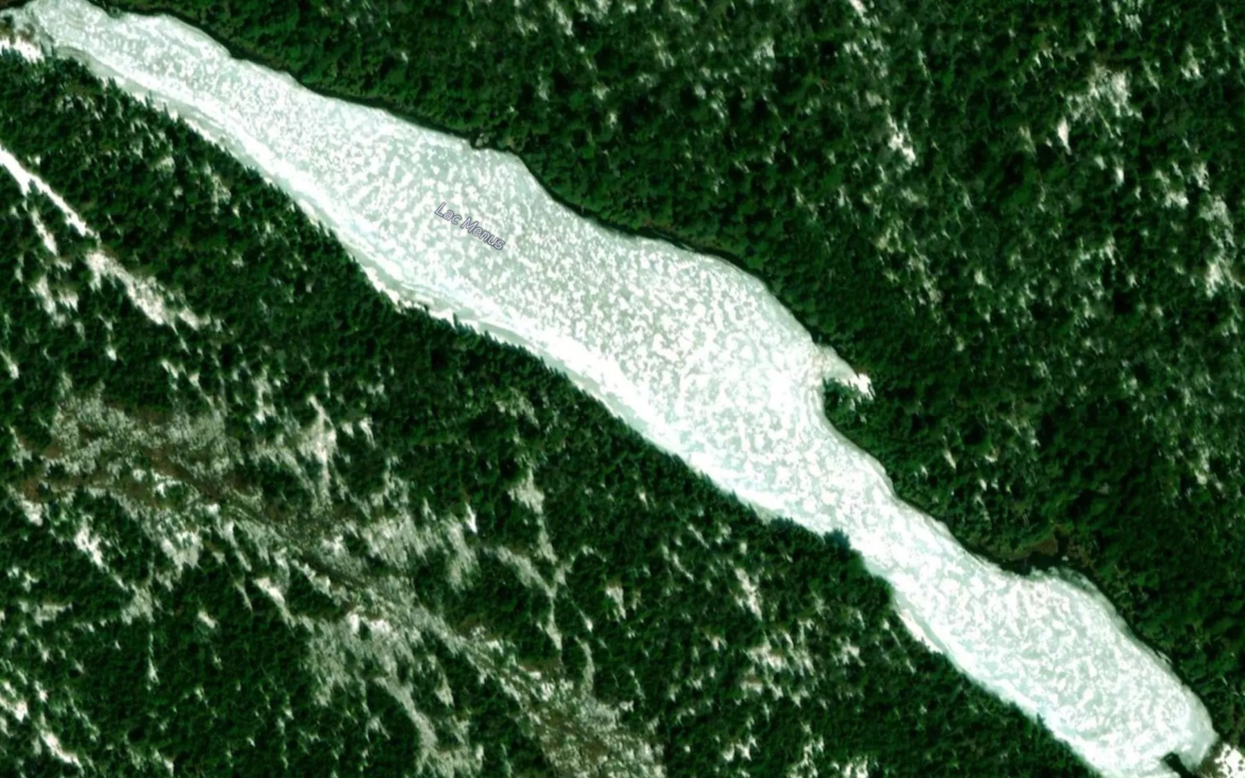 Satellite map of the Lac Menus