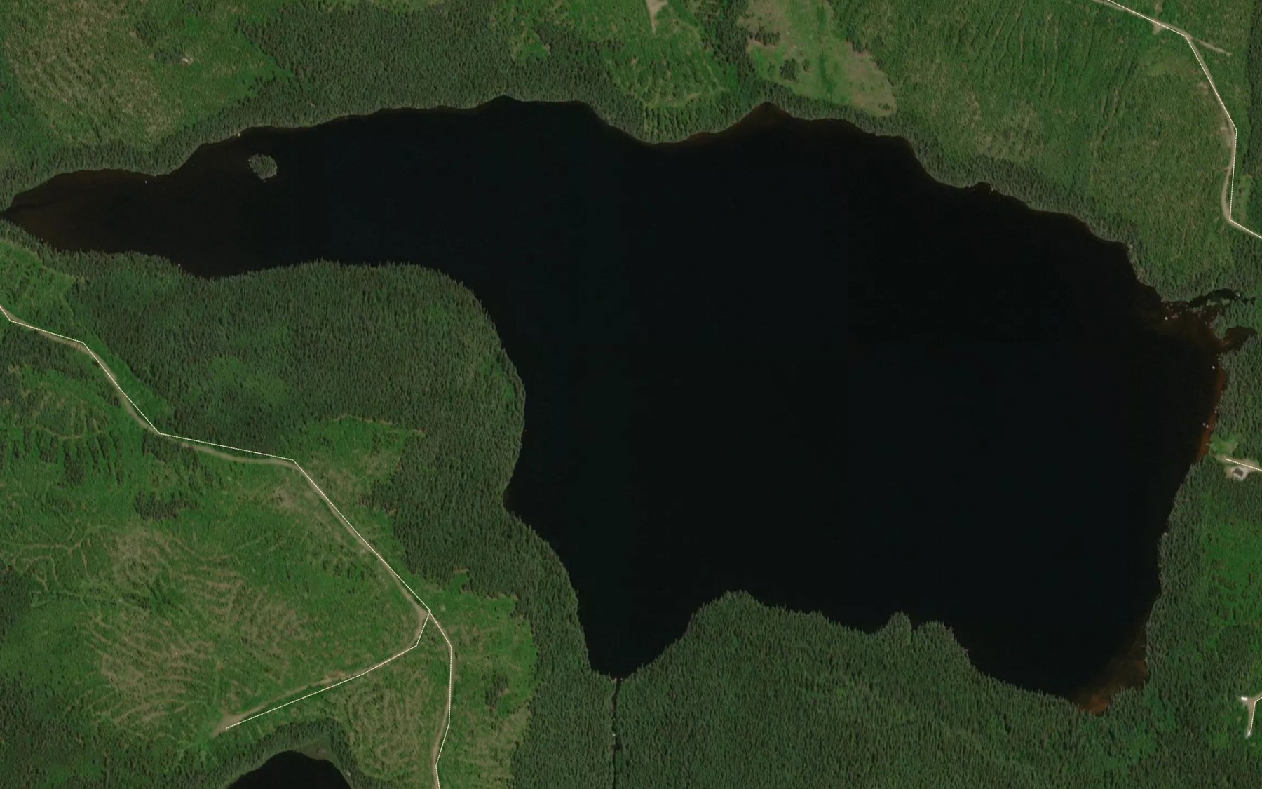 Satellite map of the Lac Liegeois
