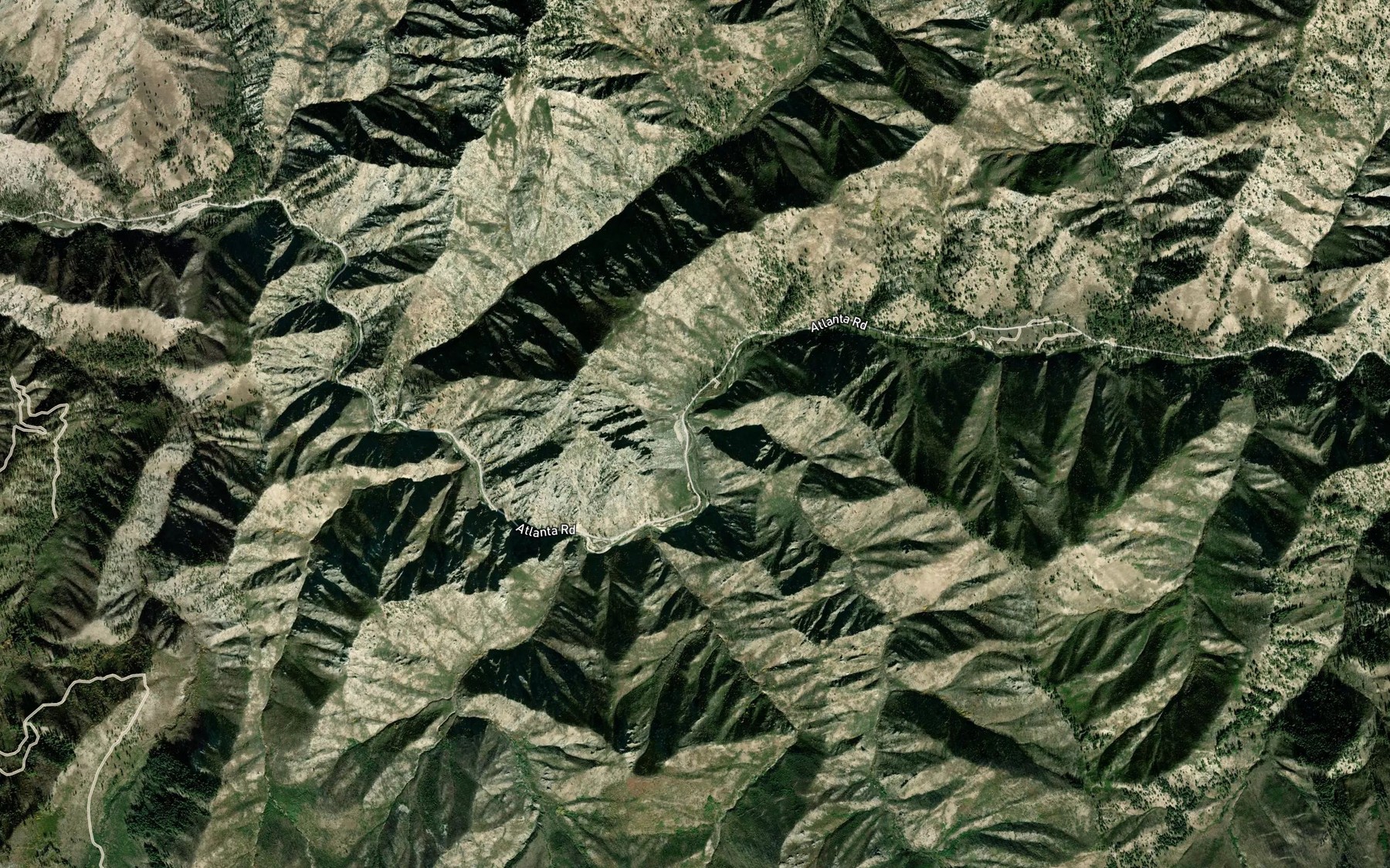Satellite map of the Bald Mountain Creek