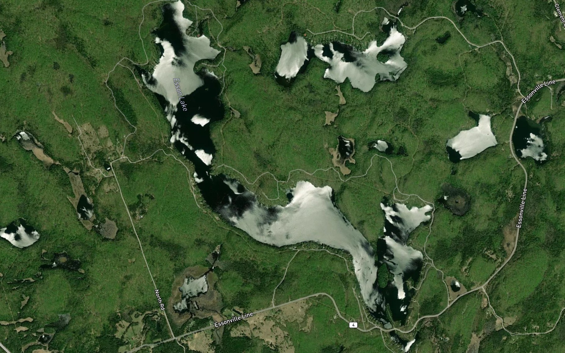 Satellite map of the Esson Lake