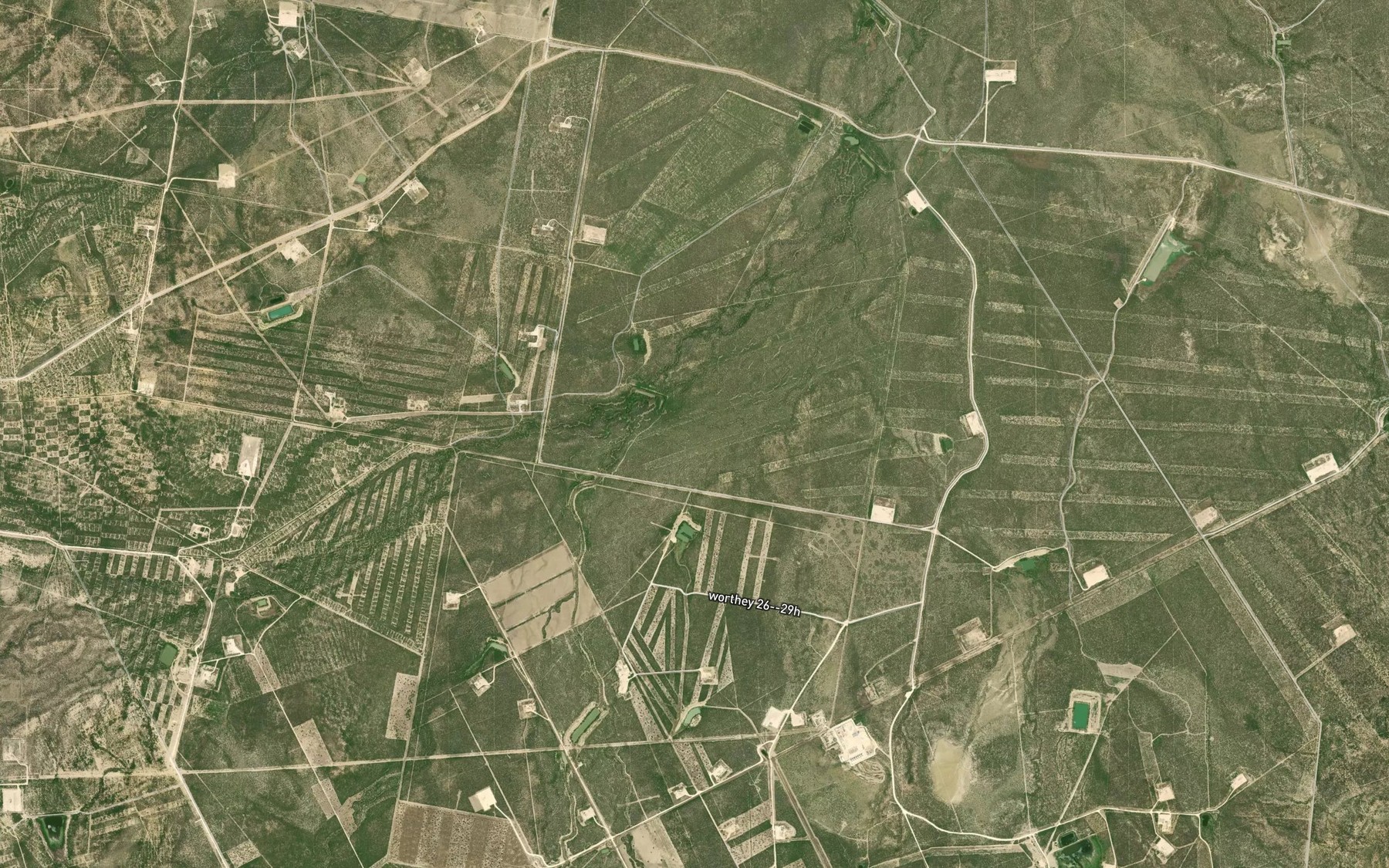 Satellite map of the Tierra Blanca Creek