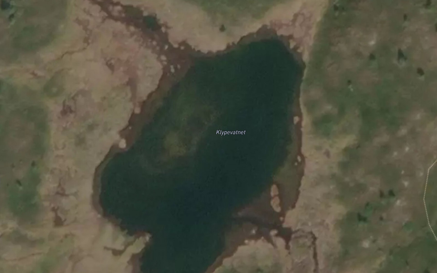 Satellite map of the Klypevatnet